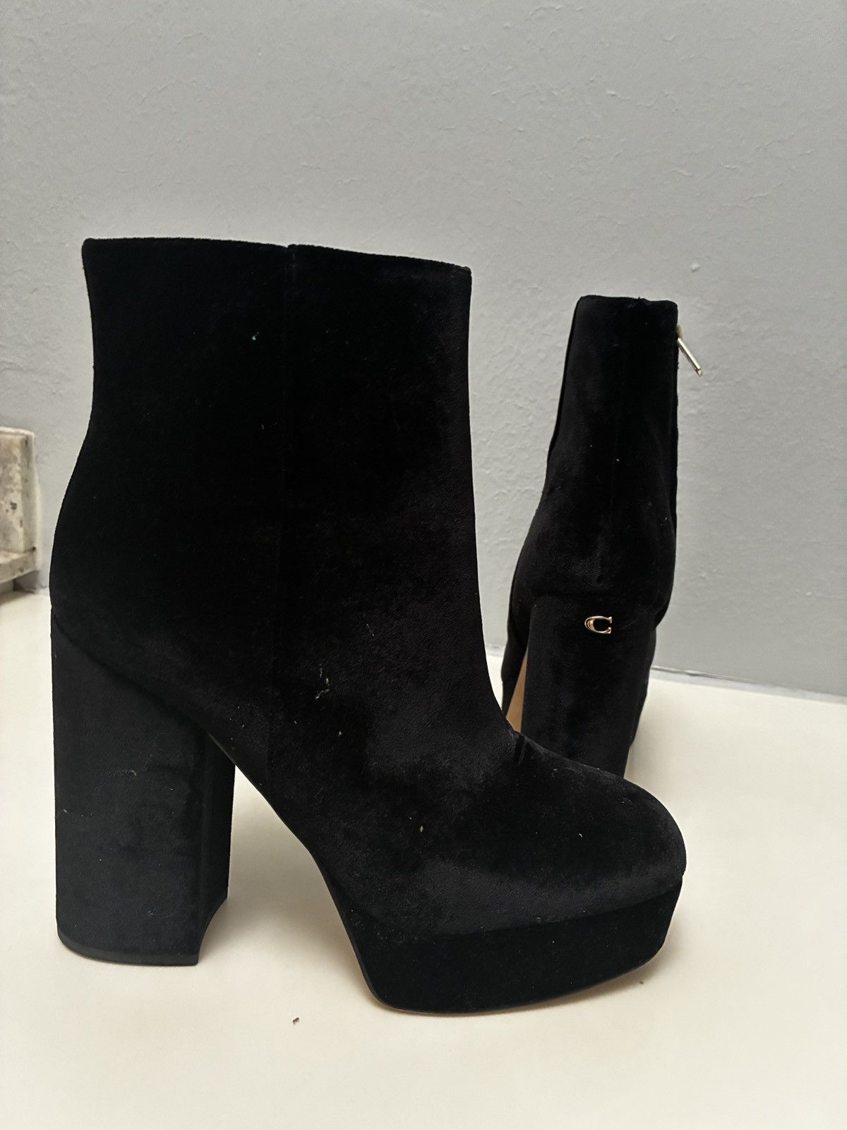 Coach Coach Iona Booties (Black Suede) Size US 10 / IT 40 - 1 Thumbnail