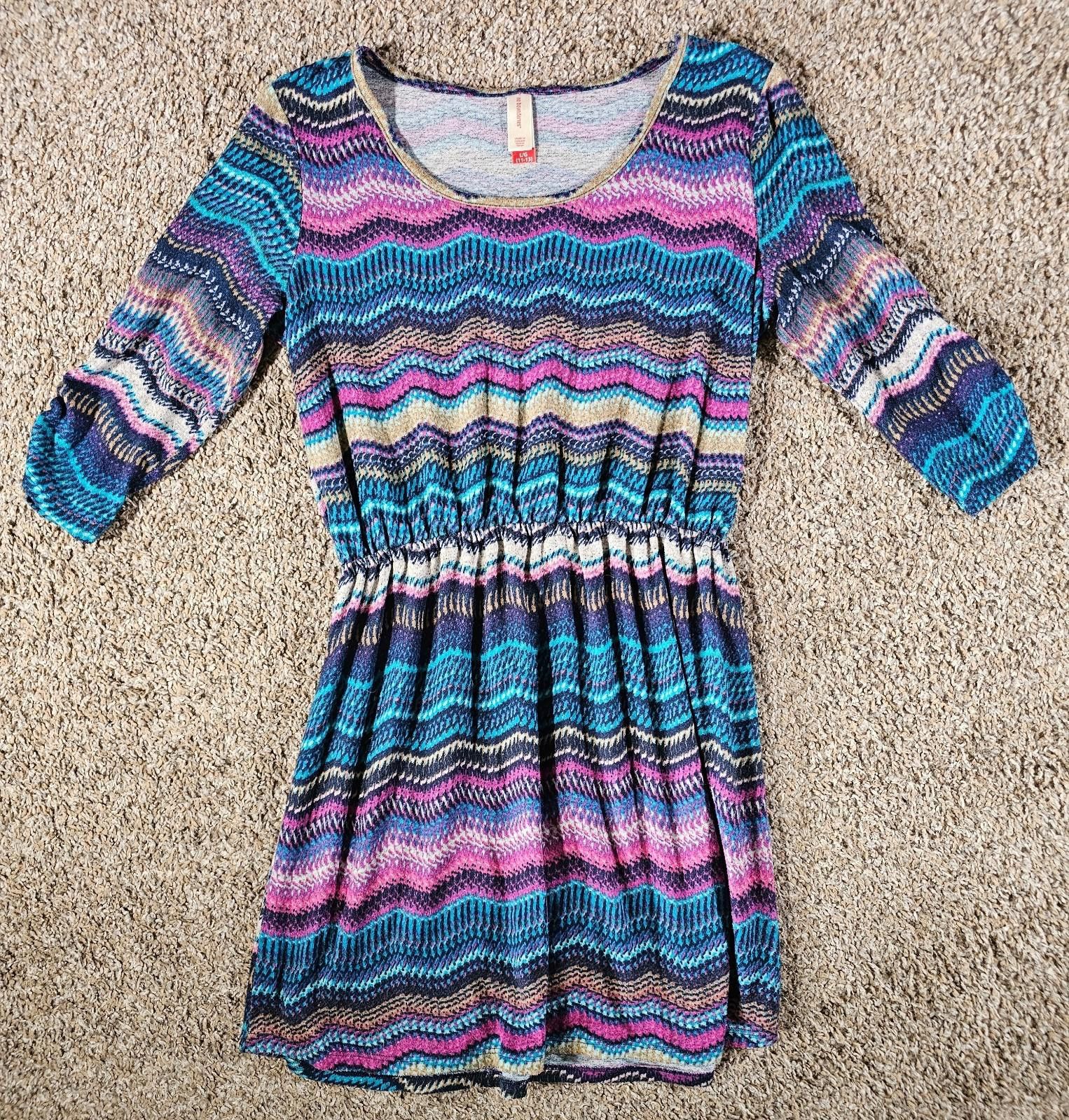 Other No Boundaries L 11-13 Dress Colorful Striped Size L / US 10 / IT 46 - 1 Thumbnail