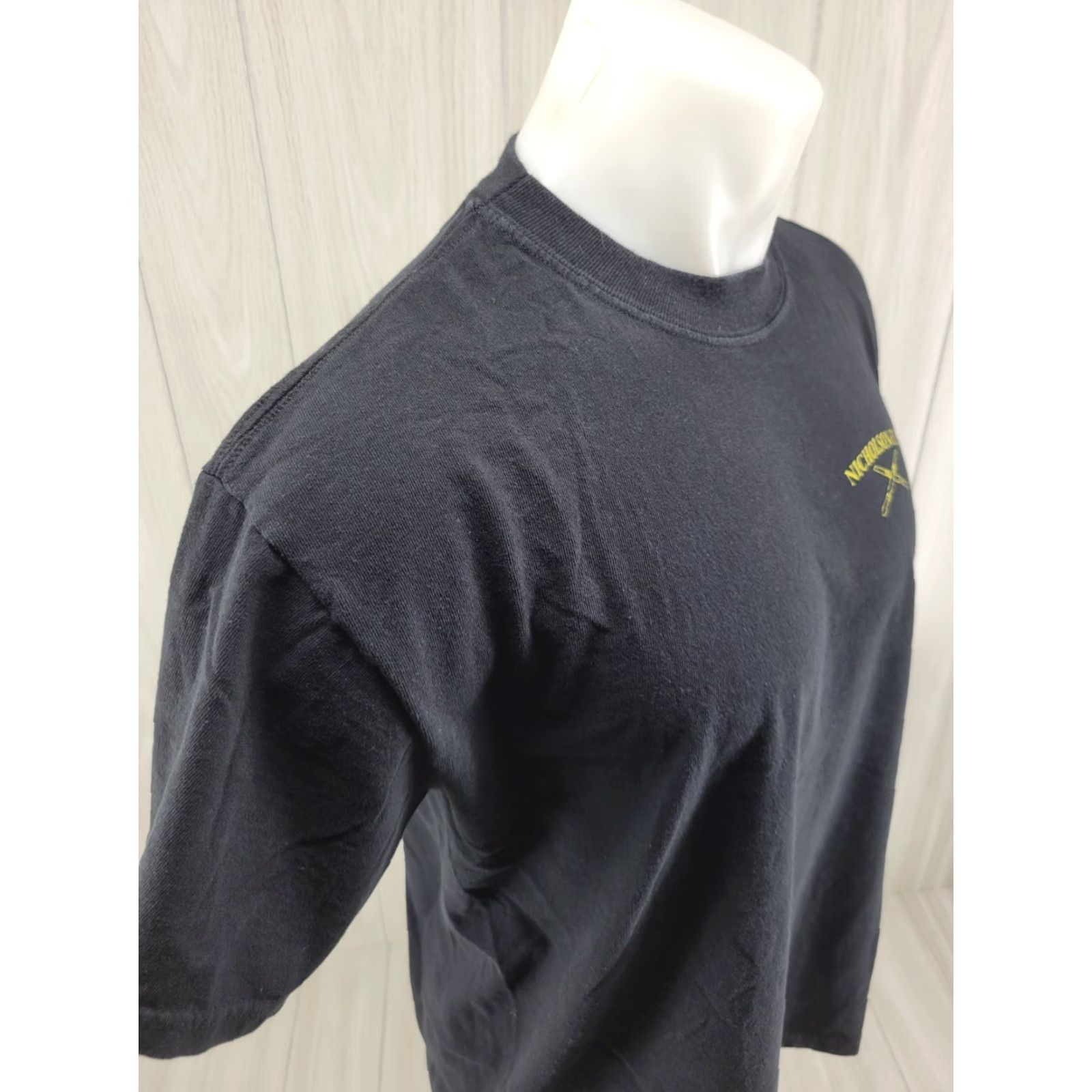 Jerzees Nicholson File Black Shirt Men's L T-Shirt Short Sleeve Cotton Graphic Print #2 Size US L / EU 52-54 / 3 - 6 Thumbnail