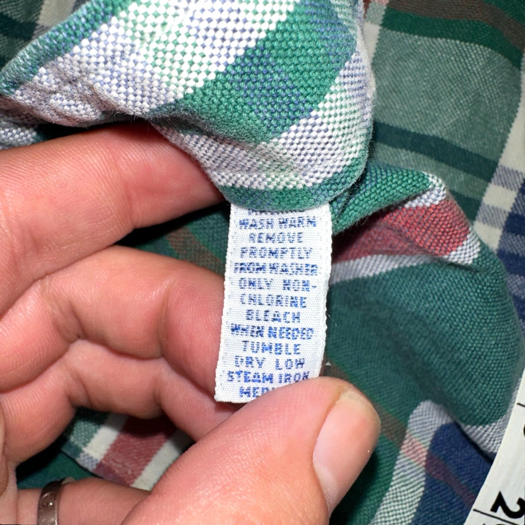 Ralph Lauren VINTAGE Ralph Lauren Button-Down Shirt Men XL Green Plaid Cotton Heavy Cotton Casual Shirt Size US XL / EU 56 / 4 - 5 Thumbnail