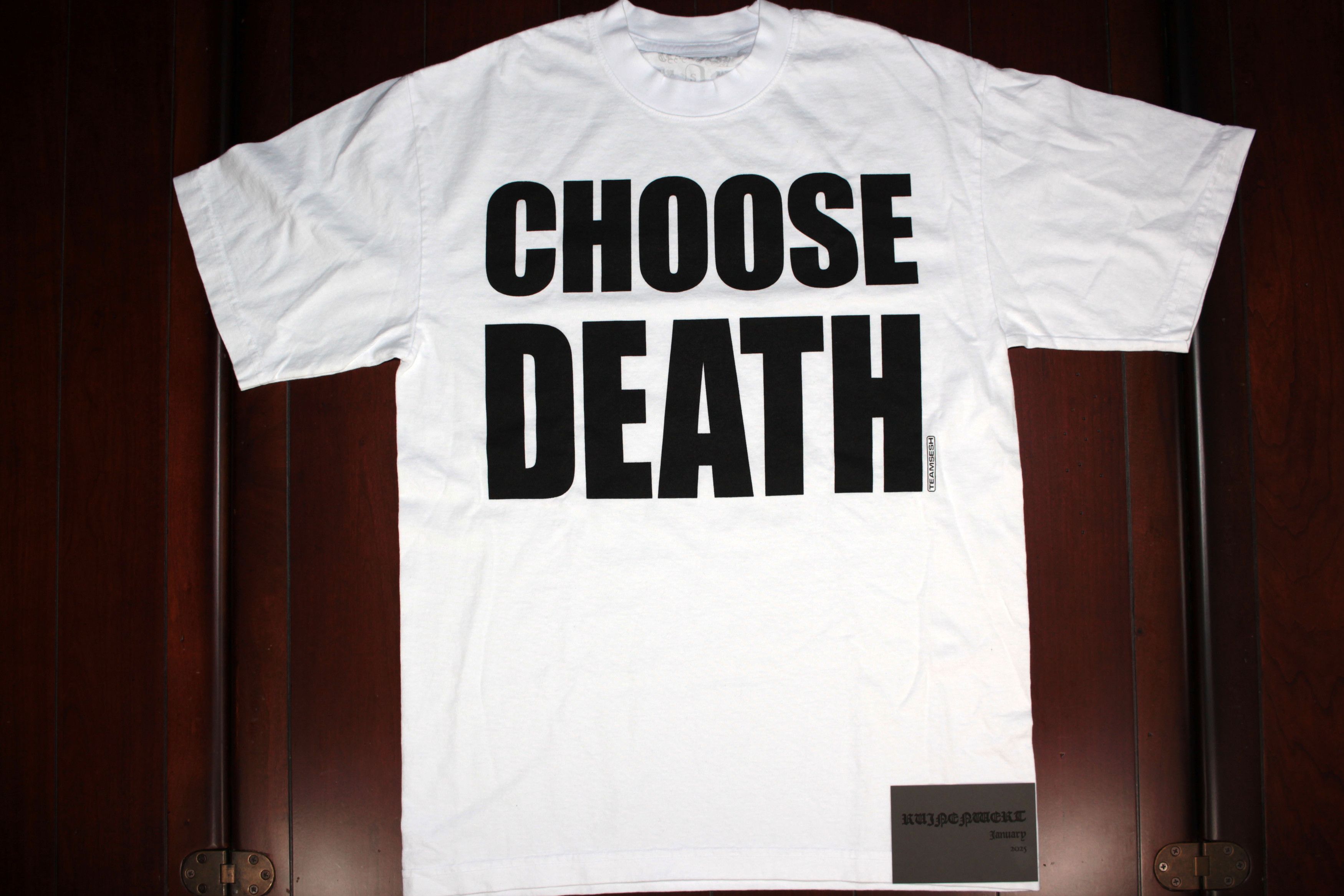 Bones × TeamSESH TeamSESH "CHOOSE DEATH" T-Shirt Size US S / EU 44-46 / 1 - 6 Thumbnail