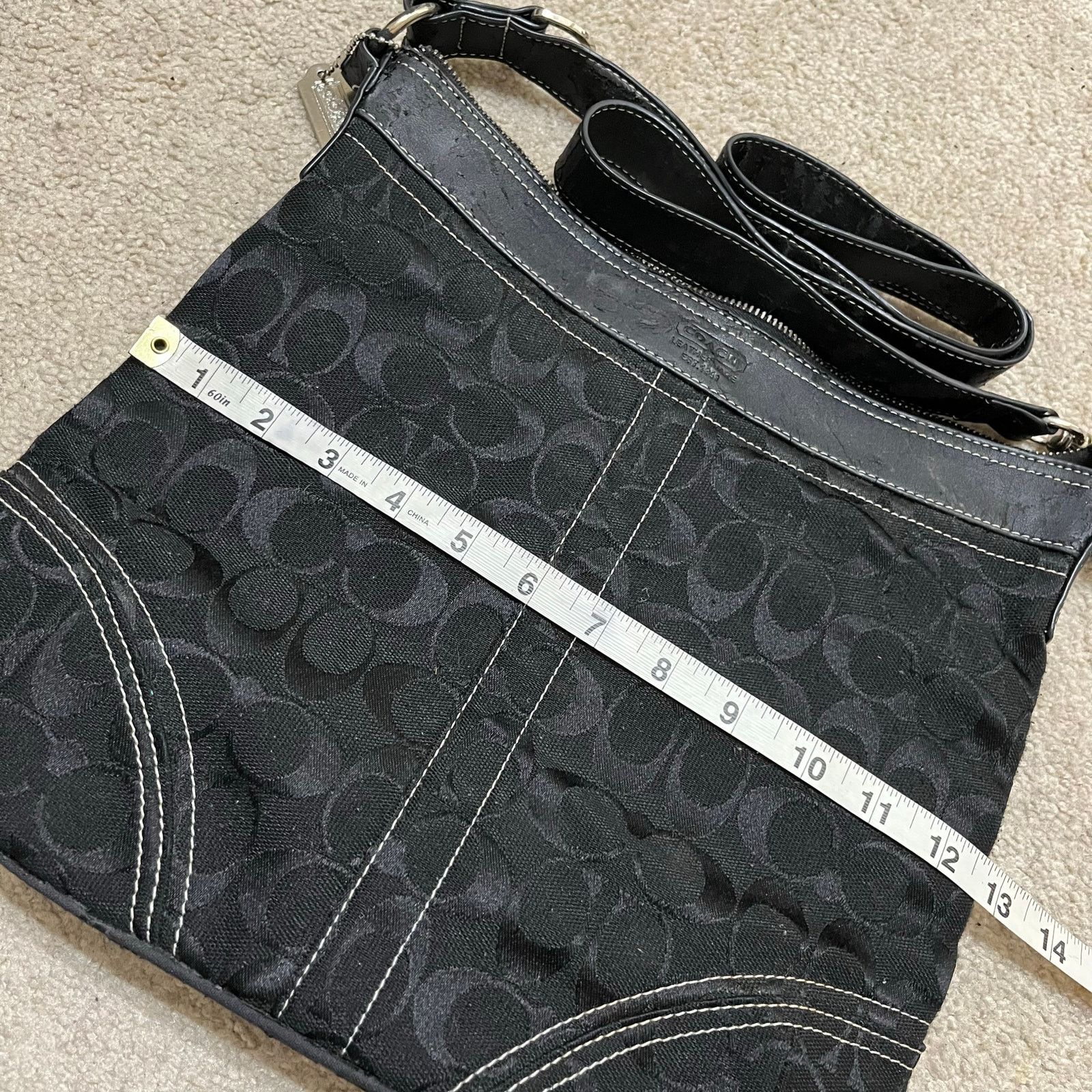 Coach Coach Medium Black Monogram Shoulder Purse Leather M3U 10403 Size ONE SIZE - 7 Thumbnail