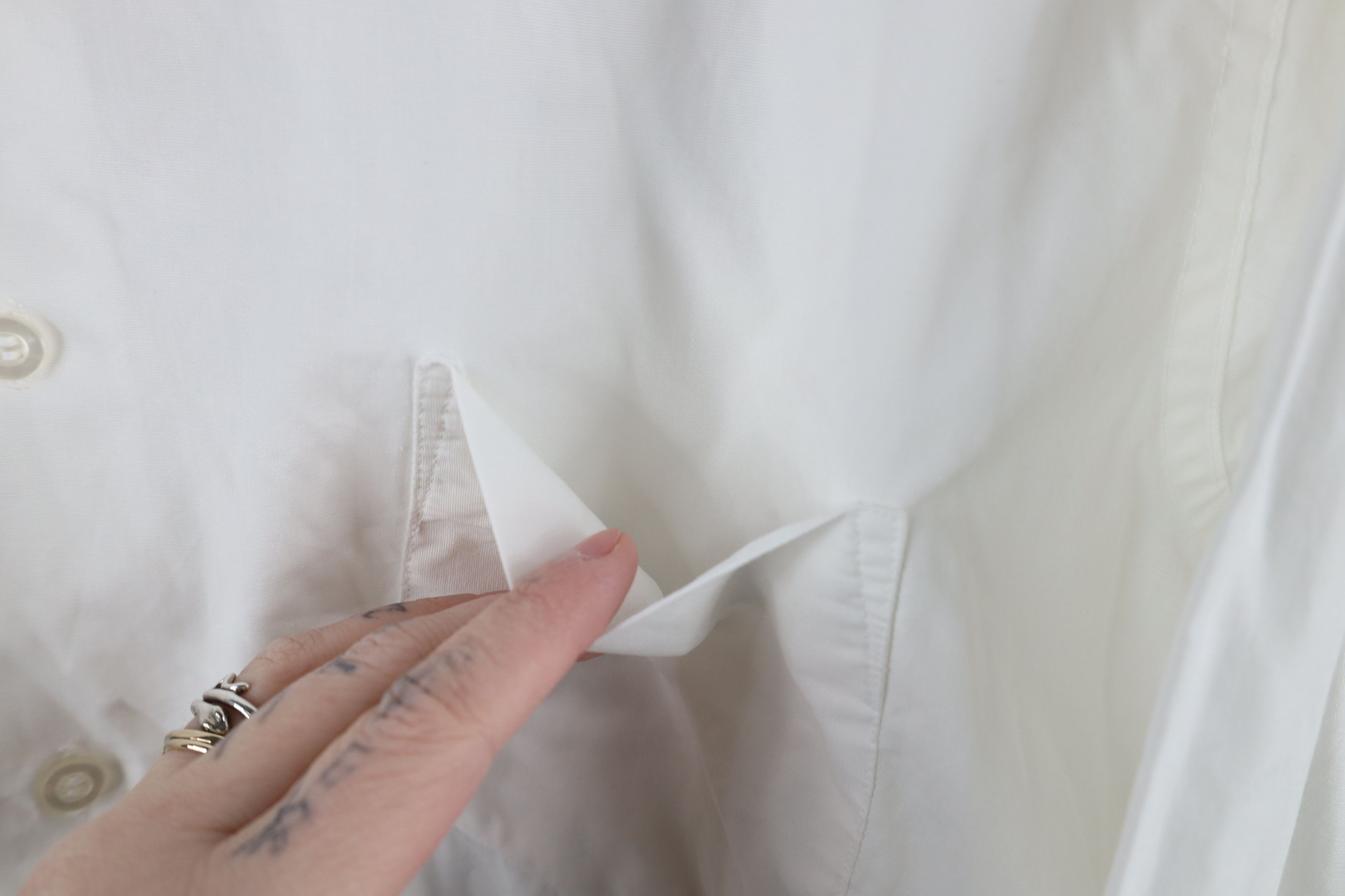 Vintage Vintage 60s 70s Streetwear Collared Button Shirt White USA Size US M / EU 48-50 / 2 - 6 Thumbnail