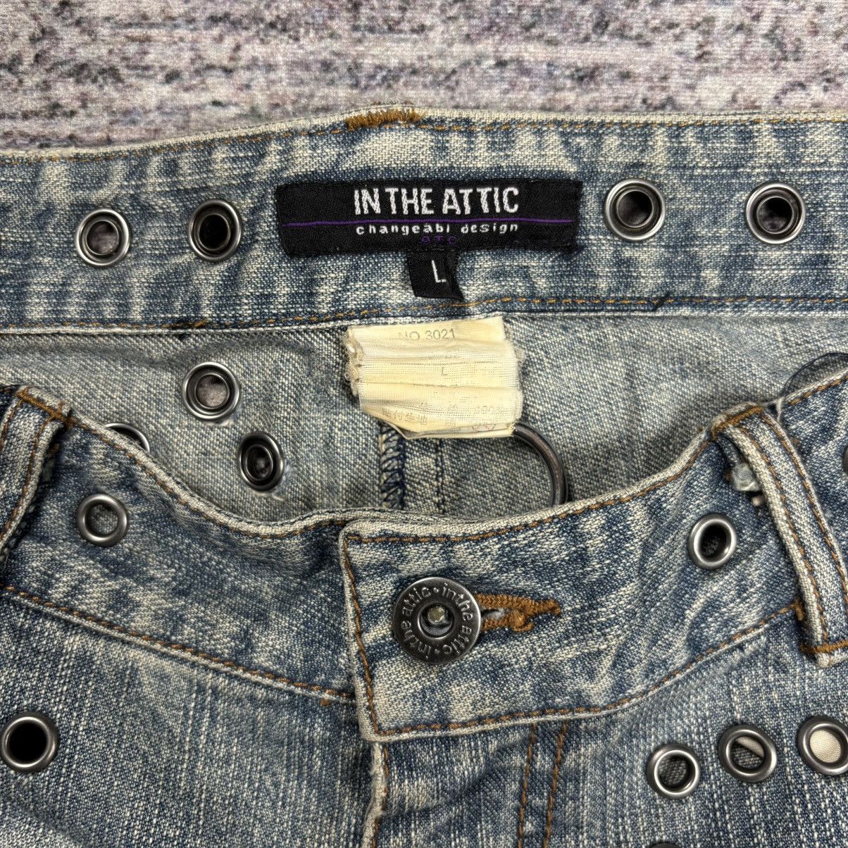 In The Attic In the attic patches crust punk flared jeans vkei style Size US 31 - 10 Thumbnail