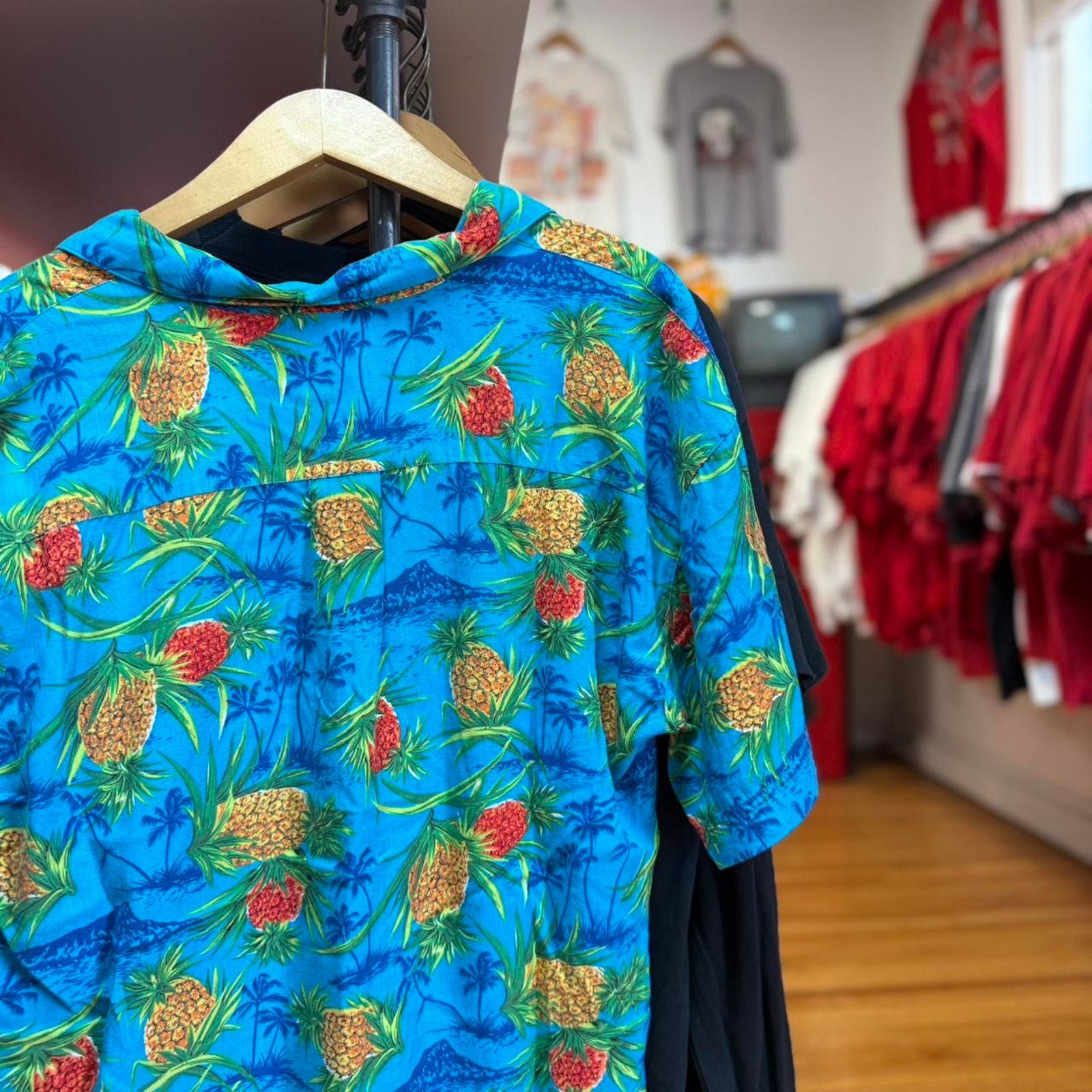 Gap × Vintage Vintage 90s Gap Floral Hawaiian Loop Collar Shirt Size US L / EU 52-54 / 3 - 2 Thumbnail