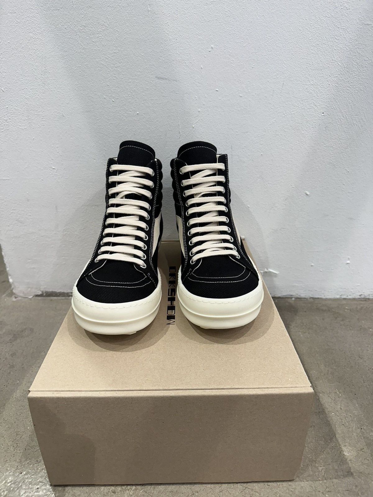 Rick Owens Jumbo Lace Padded Sneaker Low Amethyst Milk