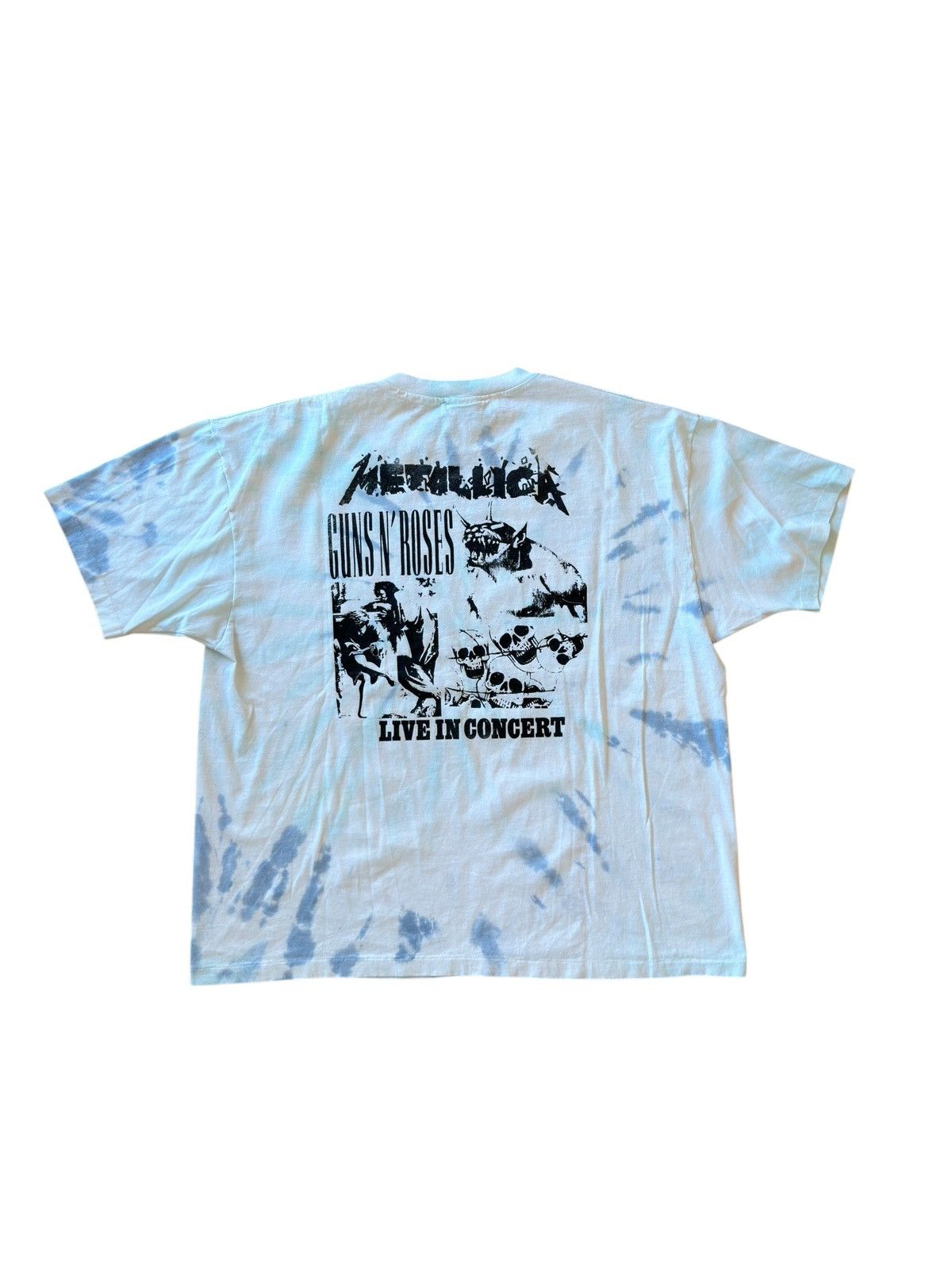 Metallica *RARE* VINTAGE 1992 90s METALLICA X GUNS N ROSES TOUR TEE Size US XXL / EU 58 / 5 - 6 Thumbnail