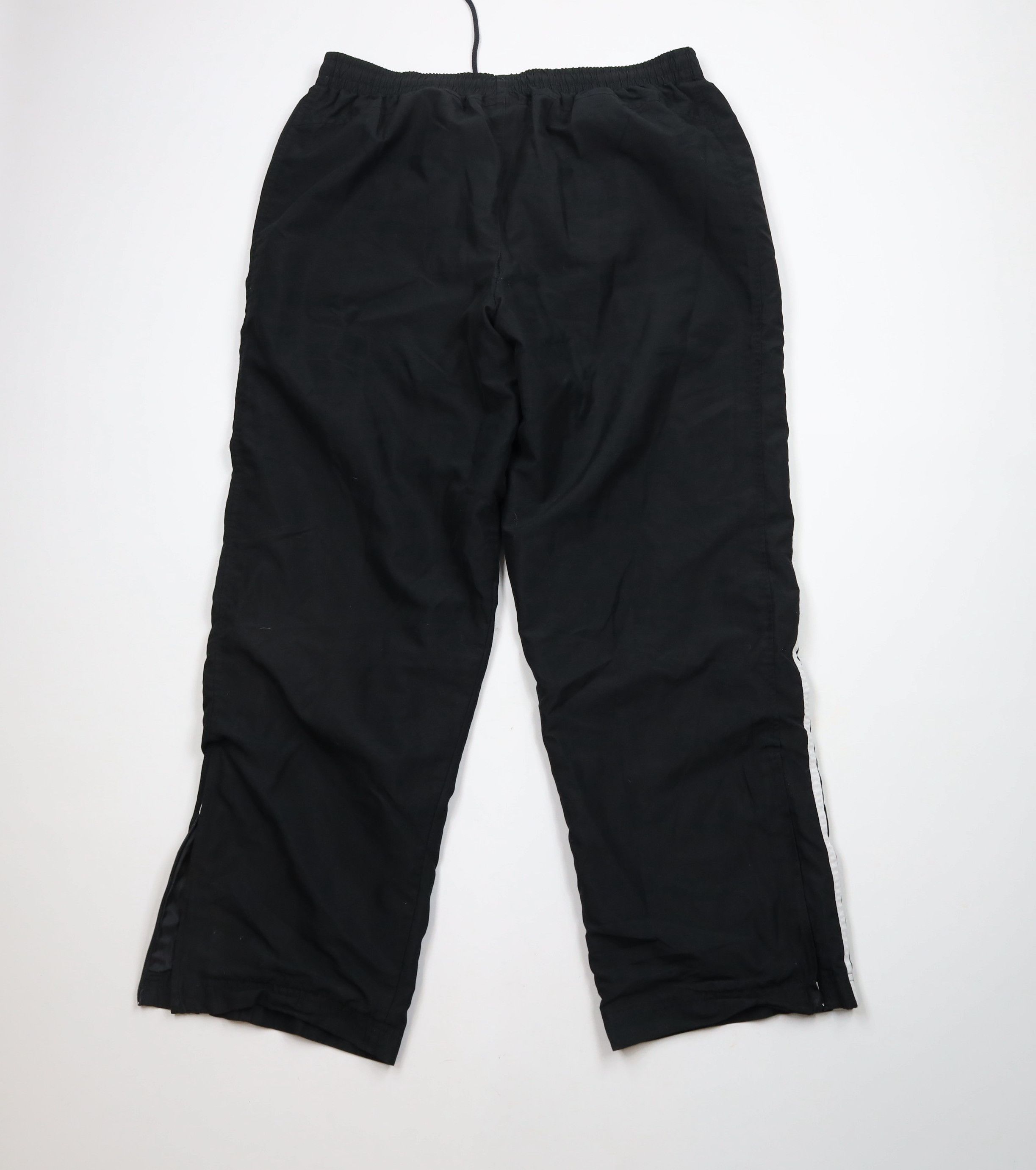 Vintage Vintage 90s Streetwear Striped Lined Wide Leg Pants Black Size US 36 / EU 52 - 10 Thumbnail