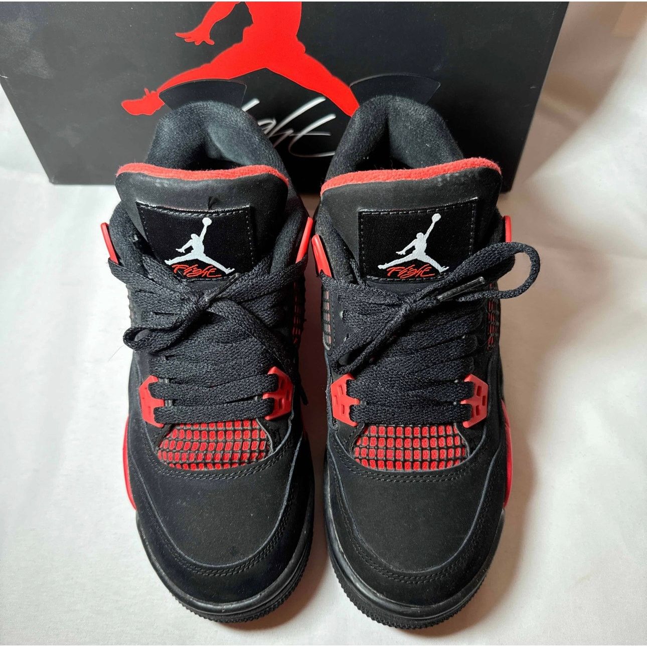 Jordan Brand × Nike Size 5.5 Nike Air Jordan 4 Retro GS Red Thunder Men's Shoes Size US 5.5 / EU 38 - 4 Thumbnail