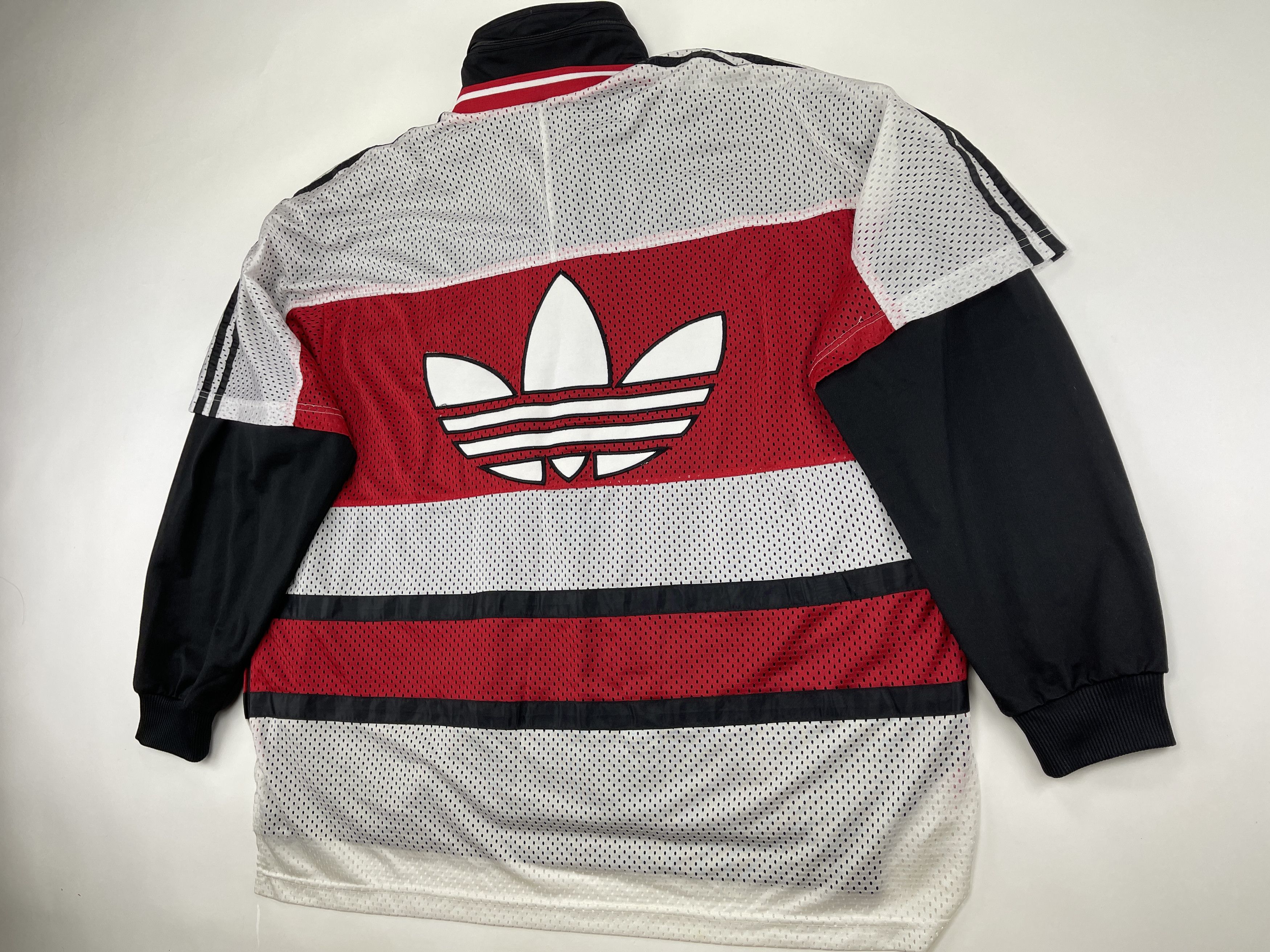 Adidas × Vintage ADIDAS jacket, vintage track top 90s hip hop Run DMC size L Size US L / EU 52-54 / 3 - 4 Thumbnail