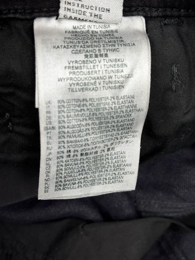 Diesel 2000s Diesel Slim Black Waxed Denim Jeans Size US 30 / EU 46 - 13 Thumbnail