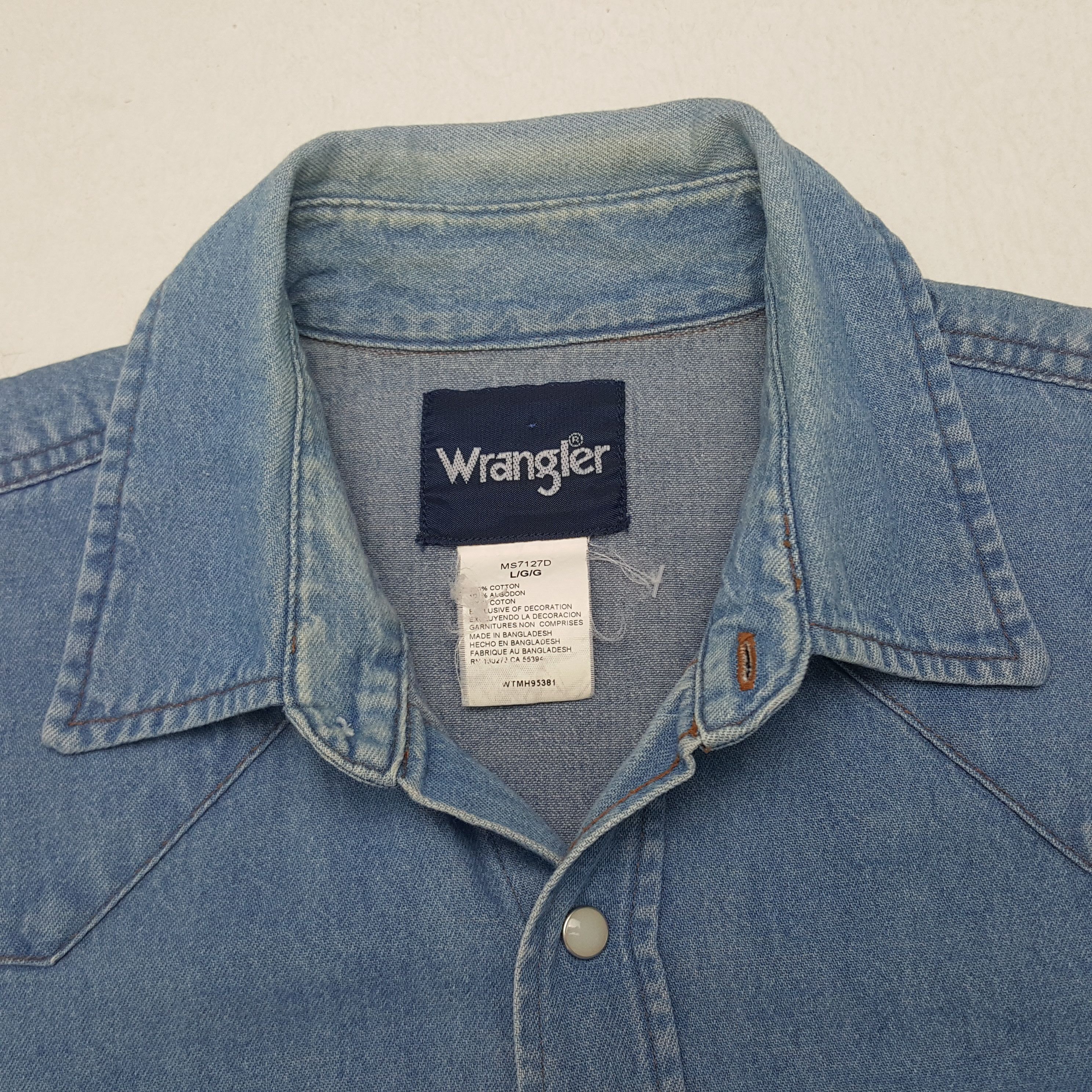 Vintage × Wrangler Vintage Wrangler American Retro Style Shirt Button Up Size US XXL / EU 58 / 5 - 4 Thumbnail