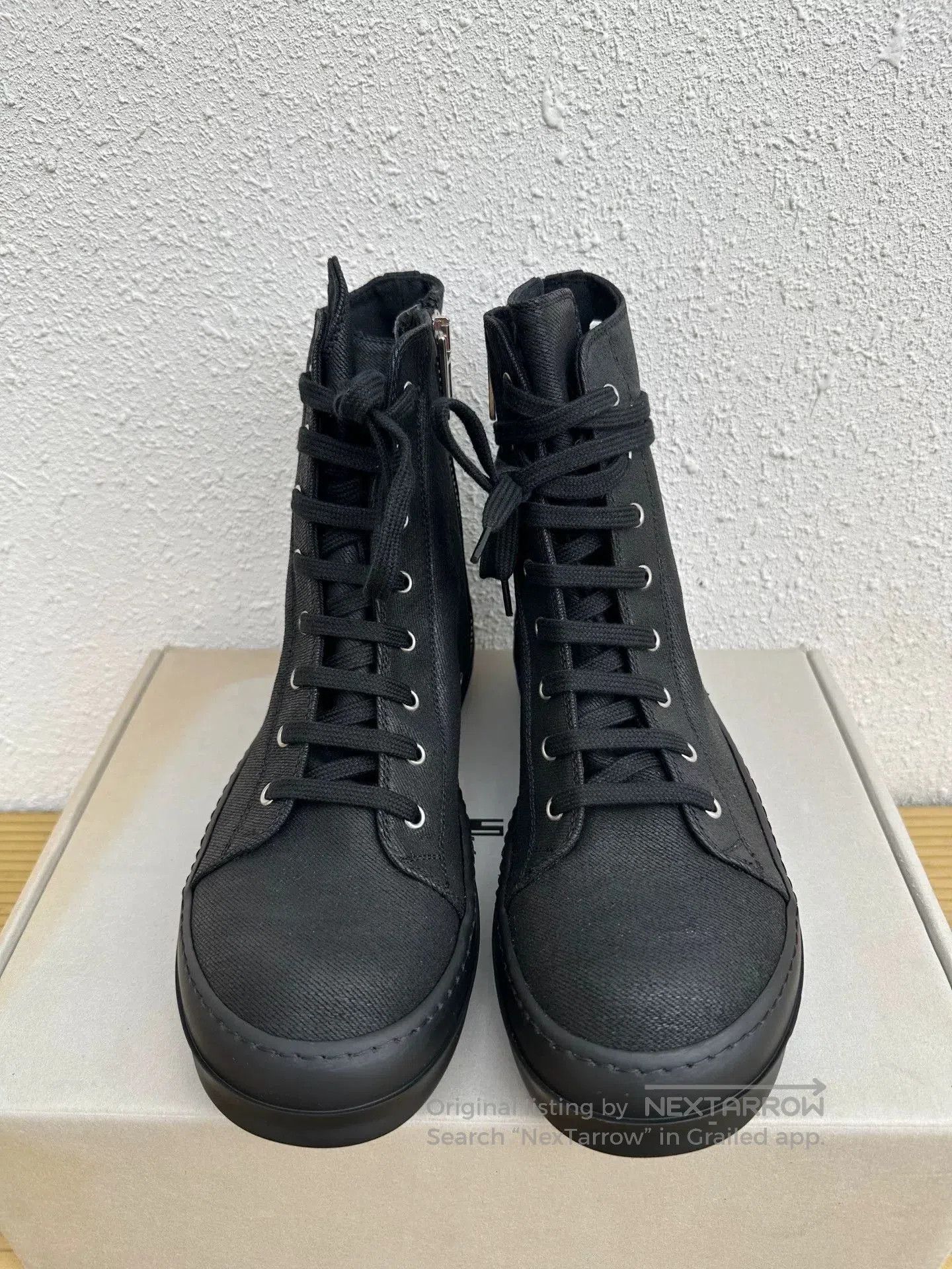 Rick Owens Rick Owens Waxed Converse High-Top Black. Size US 8 / EU 41 - 2 Thumbnail