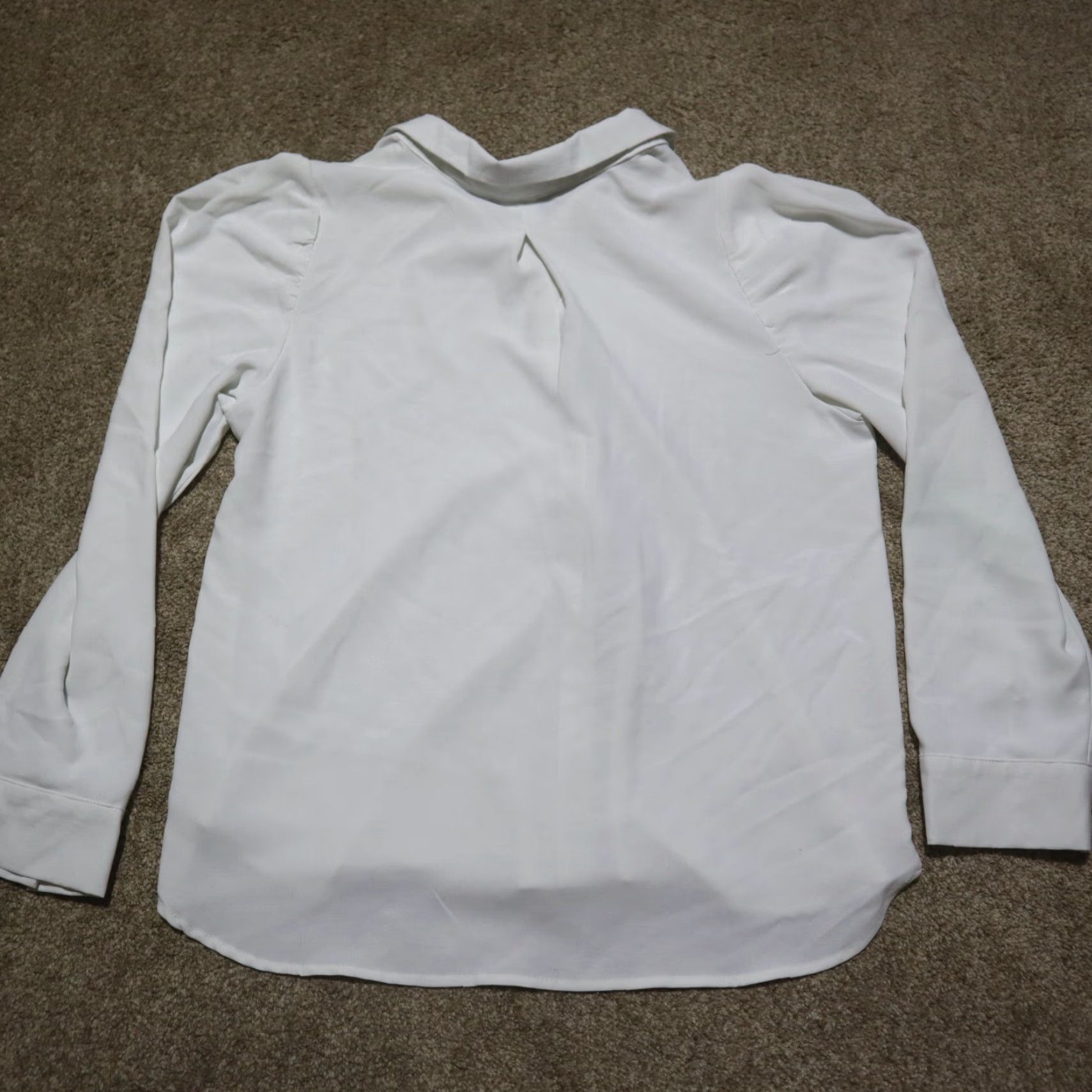 Vintage Sweet Rain Button Up Shirt Solid White 3/4 Sleeve Square Shoulder Womens L Large Size L / US 10 / IT 46 - 8 Thumbnail