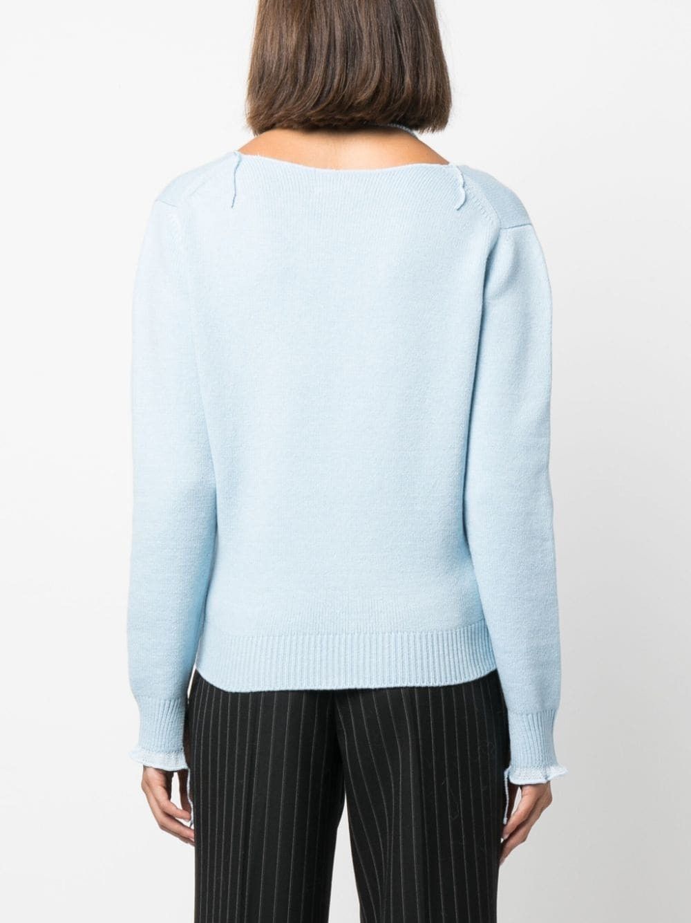 Fendi o1y0925 Cashmere Blend Sweater in Sky Blue Size S / US 4 / IT 40 - 4 Thumbnail