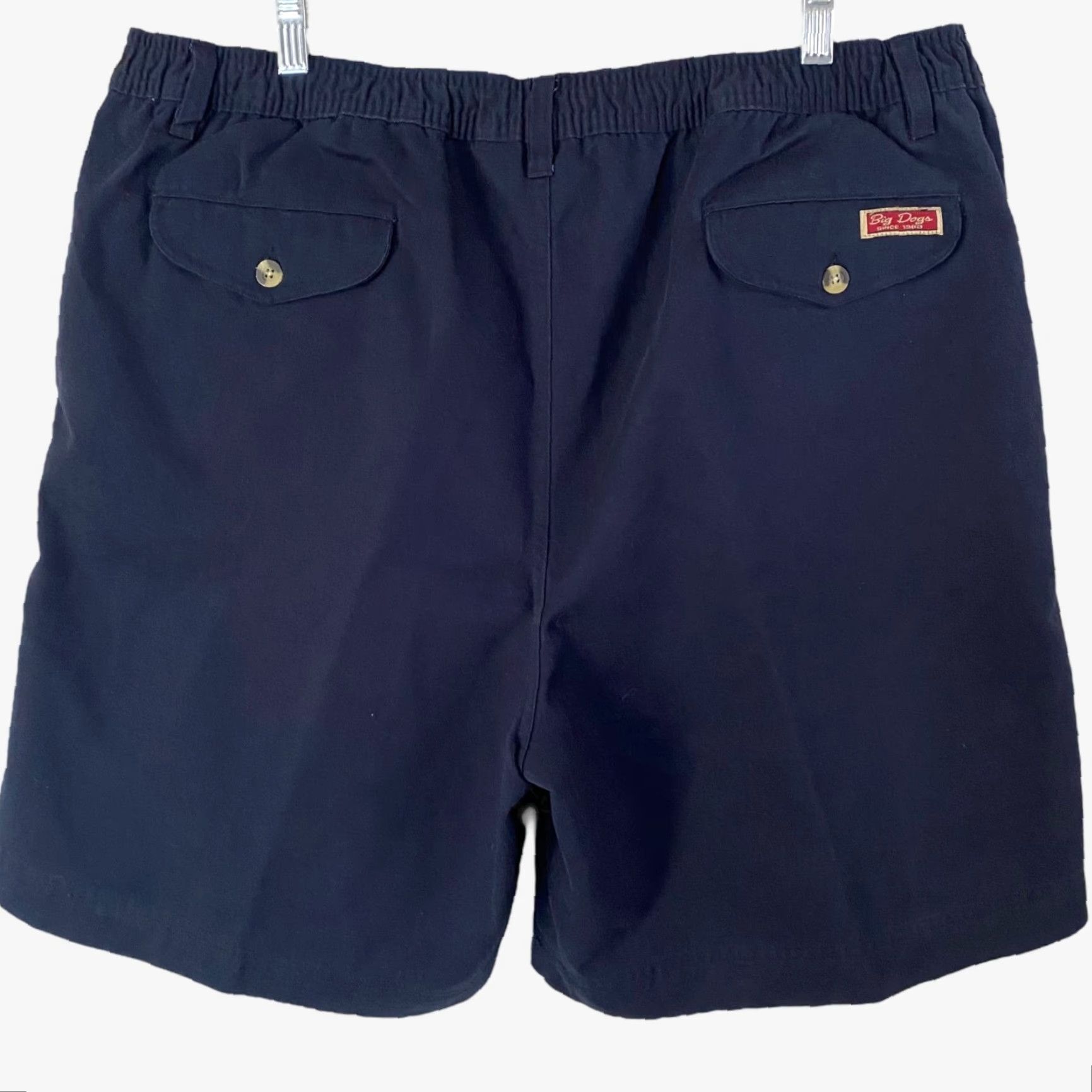 Big Dogs VINTAGE Big Dogs Chino Shorts Men's Size 38 Navy Blue Cotton Pleated Casual Preppy Size US 38 / EU 54 - 4 Thumbnail