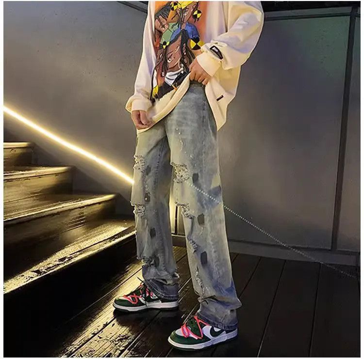 Japanese Brand Straight vintage hip-hop jeans Size US 32 / EU 48 - 4 Thumbnail