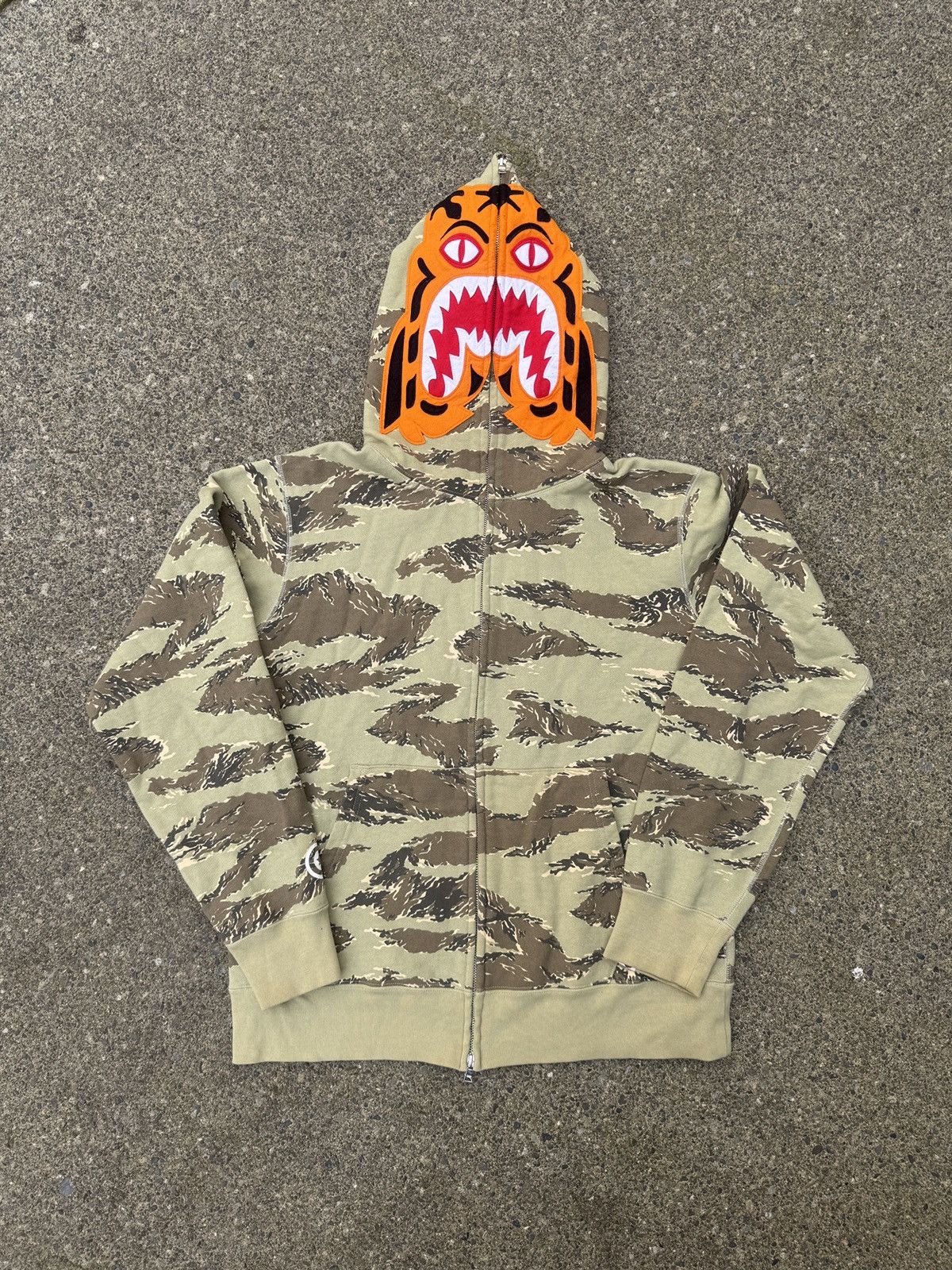 Bape Camo Tiger Shark Full Zip Hoodie