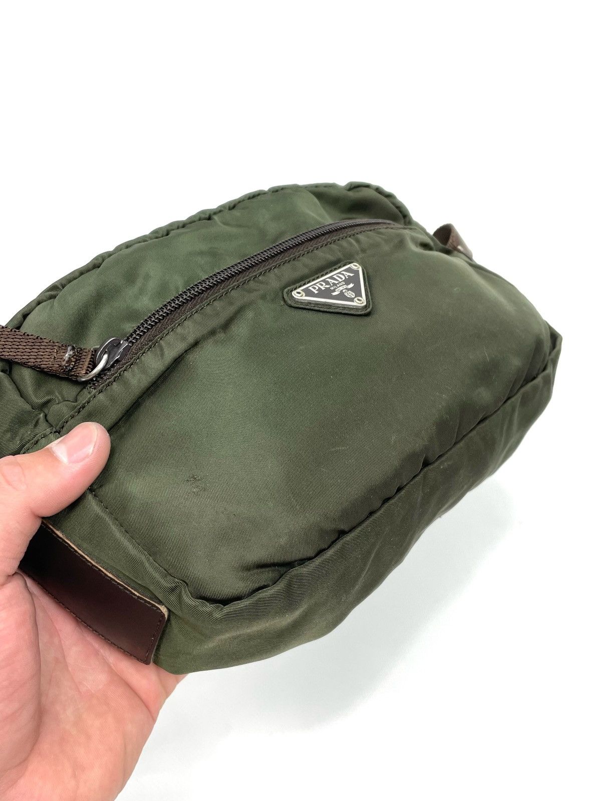 Prada Prada Milano Tessuto Nylon Crossbody Bag – Olive Green Size ONE SIZE - 15 Thumbnail