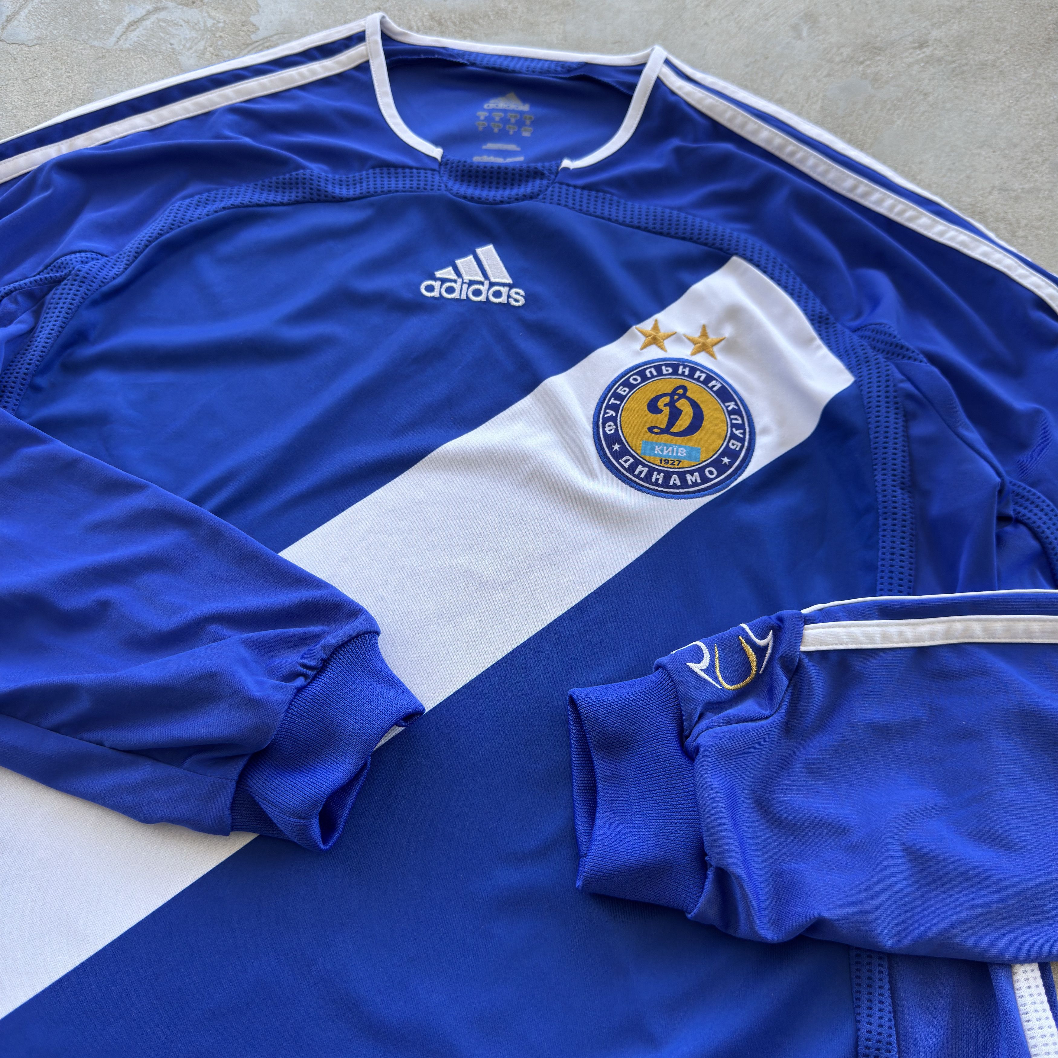 Adidas Vintage Adidas Dynamo Kyiv Long Sleeve Soccer Jersey Blue M Size US M / EU 48-50 / 2 - 5 Thumbnail