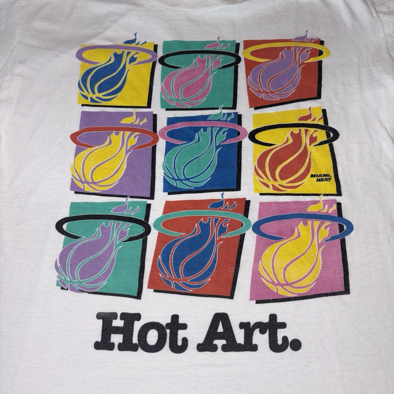 Vintage Vintage Miami Heat Graphic T-Shirt Pop Art Warhol 90s single Size US L / EU 52-54 / 3 - 2 Thumbnail
