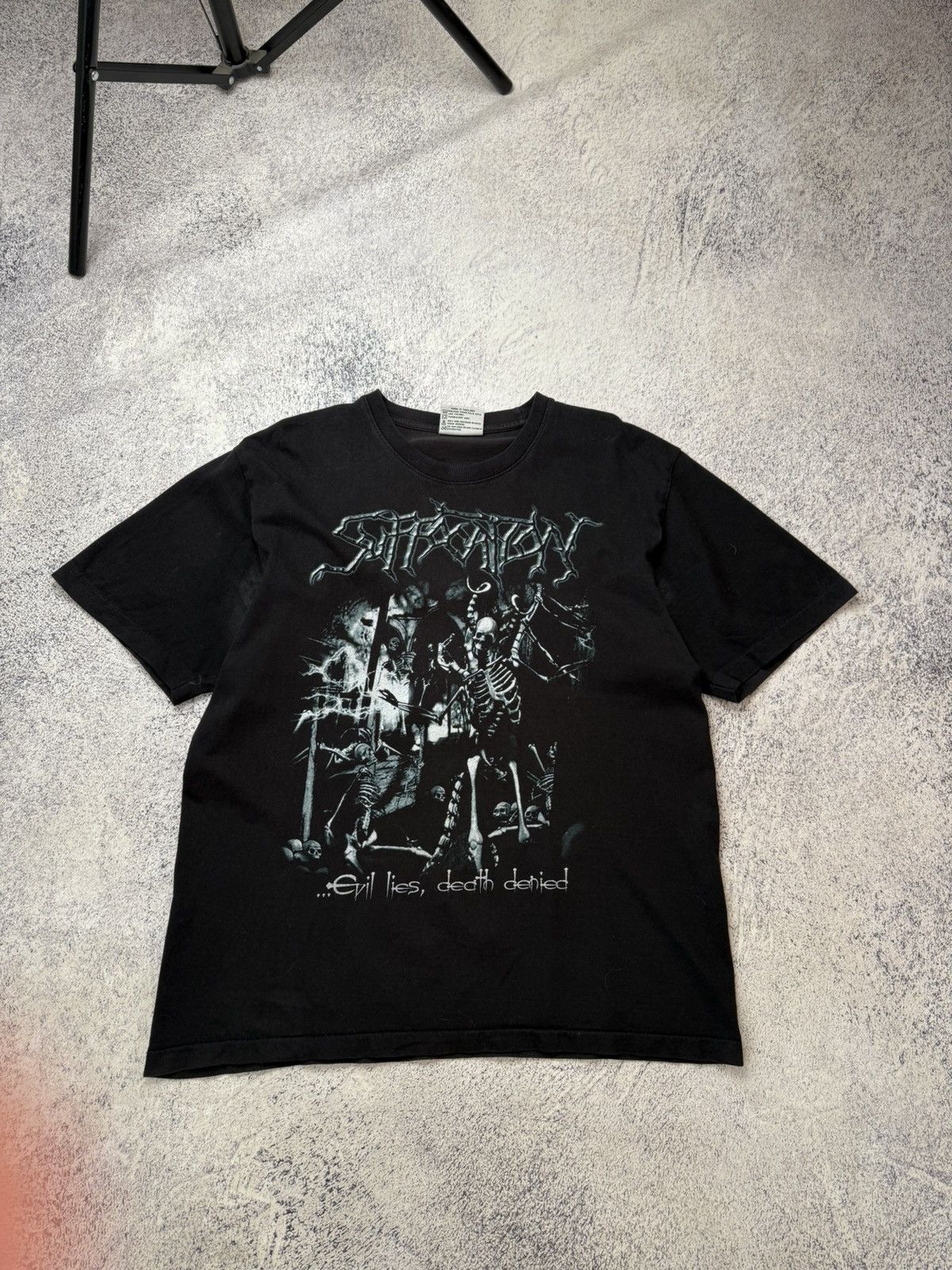 Vintage SUFFOCATION Evil Lies Death Denied Tshirt Souls To Deny 2005 Size US L / EU 52-54 / 3 - 3 Thumbnail
