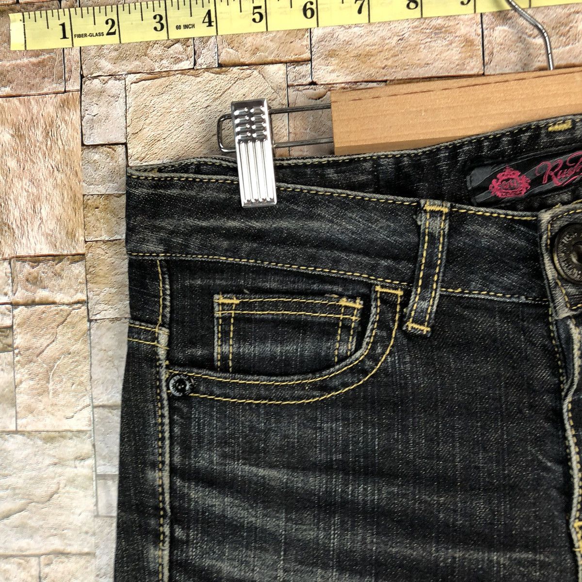 Japanese Brand Rush Nour Black Denim Pants #A1016 Size 28" / US 6 / IT 42 - 7 Thumbnail