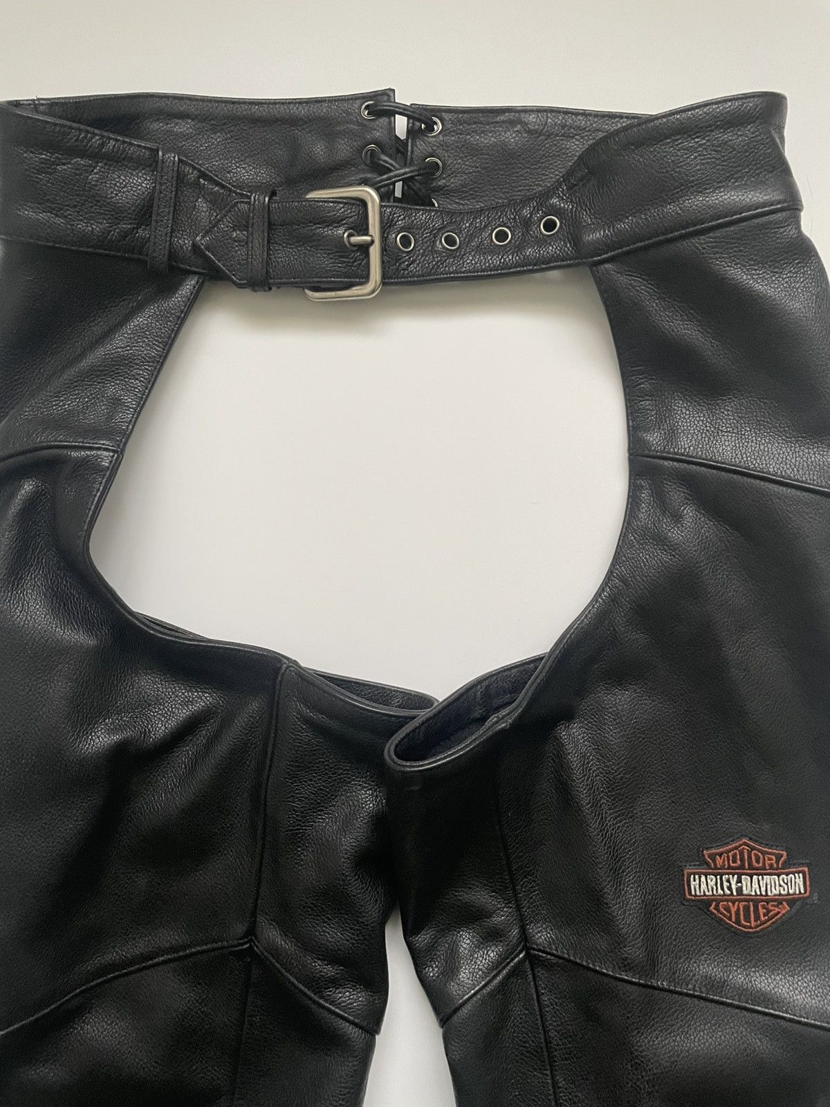 Harley Davidson Harley Davidson Leather Chaps Black Biker Pants XS Size US 28 / EU 44 - 3 Thumbnail