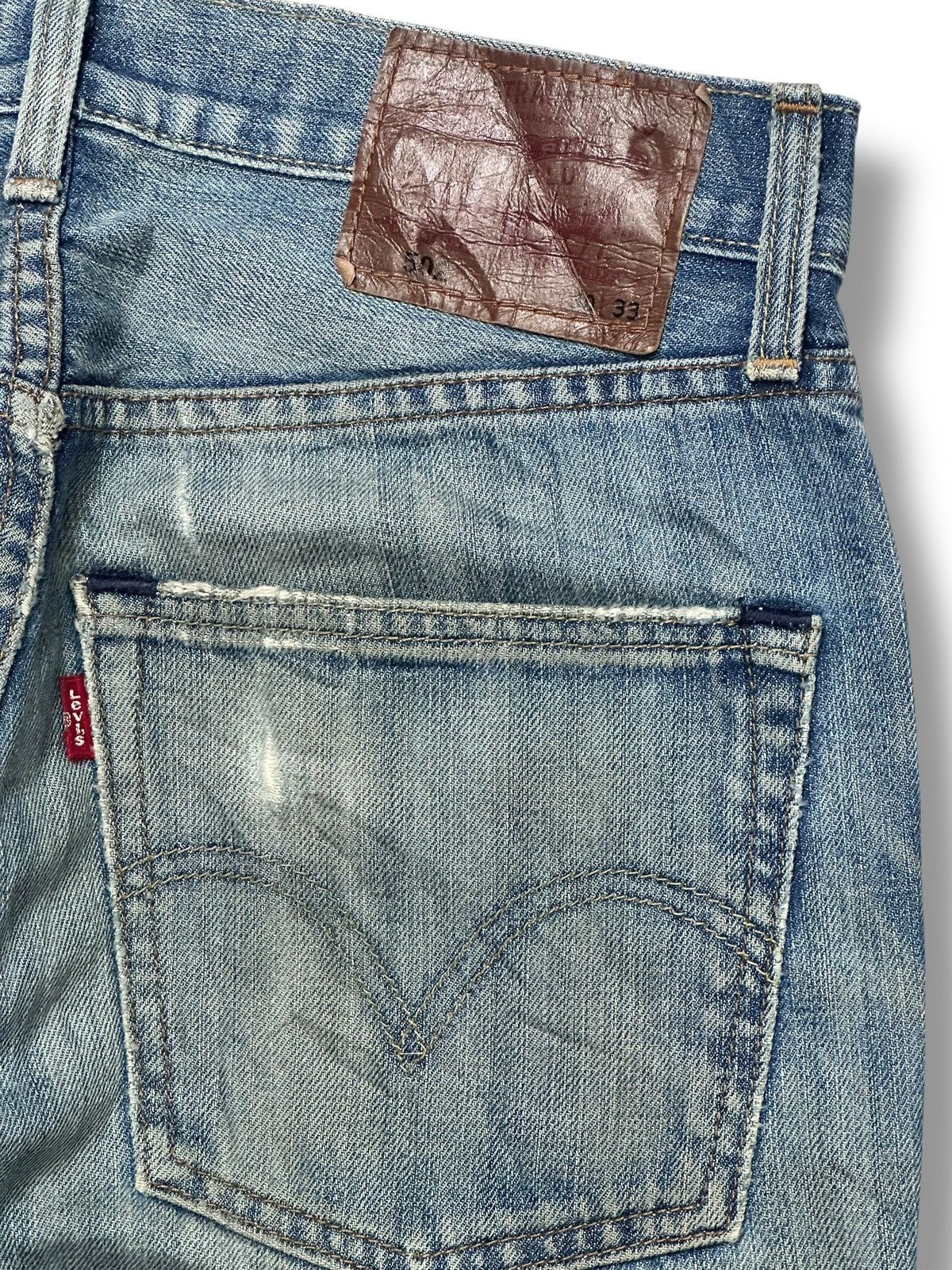 Levi's Vintage Levi’s 502 Regular Fit Denim Jeans Light BlueWash Size US 32 / EU 48 - 8 Thumbnail