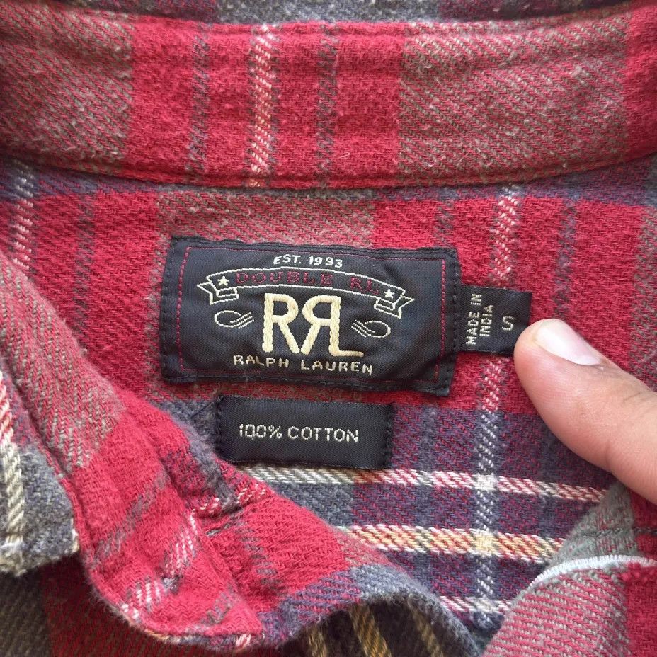 RRL Ralph Lauren RRL Ralph Lauren Double RL Plaid Flannel Button Shirt Size US S / EU 44-46 / 1 - 3 Thumbnail