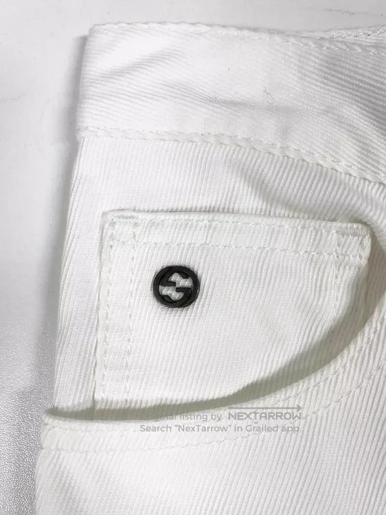 Gucci Gucci White Metal GG Casual Jeans. Size US 44 / EU 60 - 4 Thumbnail