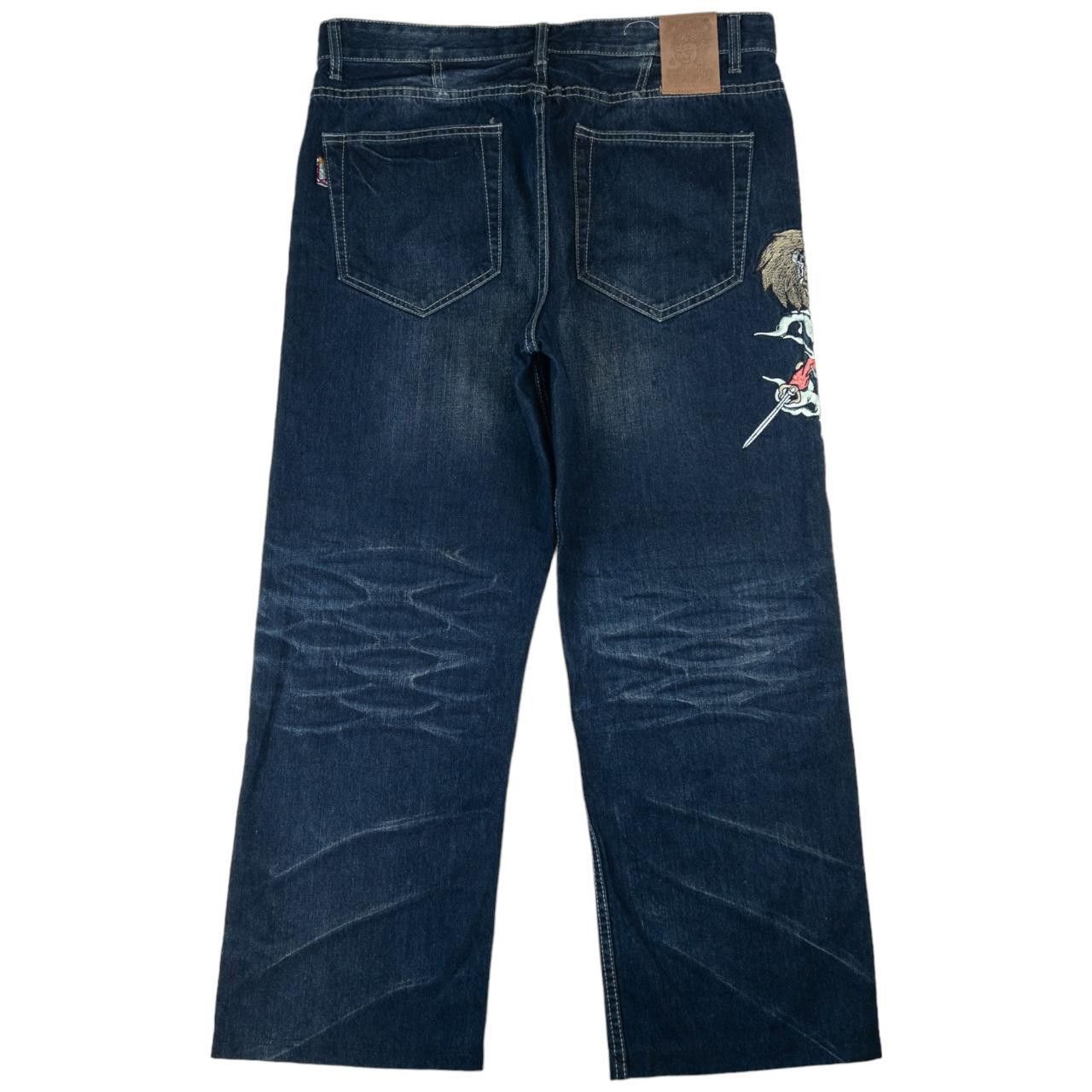 Other Vintage Jizo Japanese Embroidered Denim Jeans Size W36 Size US 36 / EU 52 - 3 Thumbnail