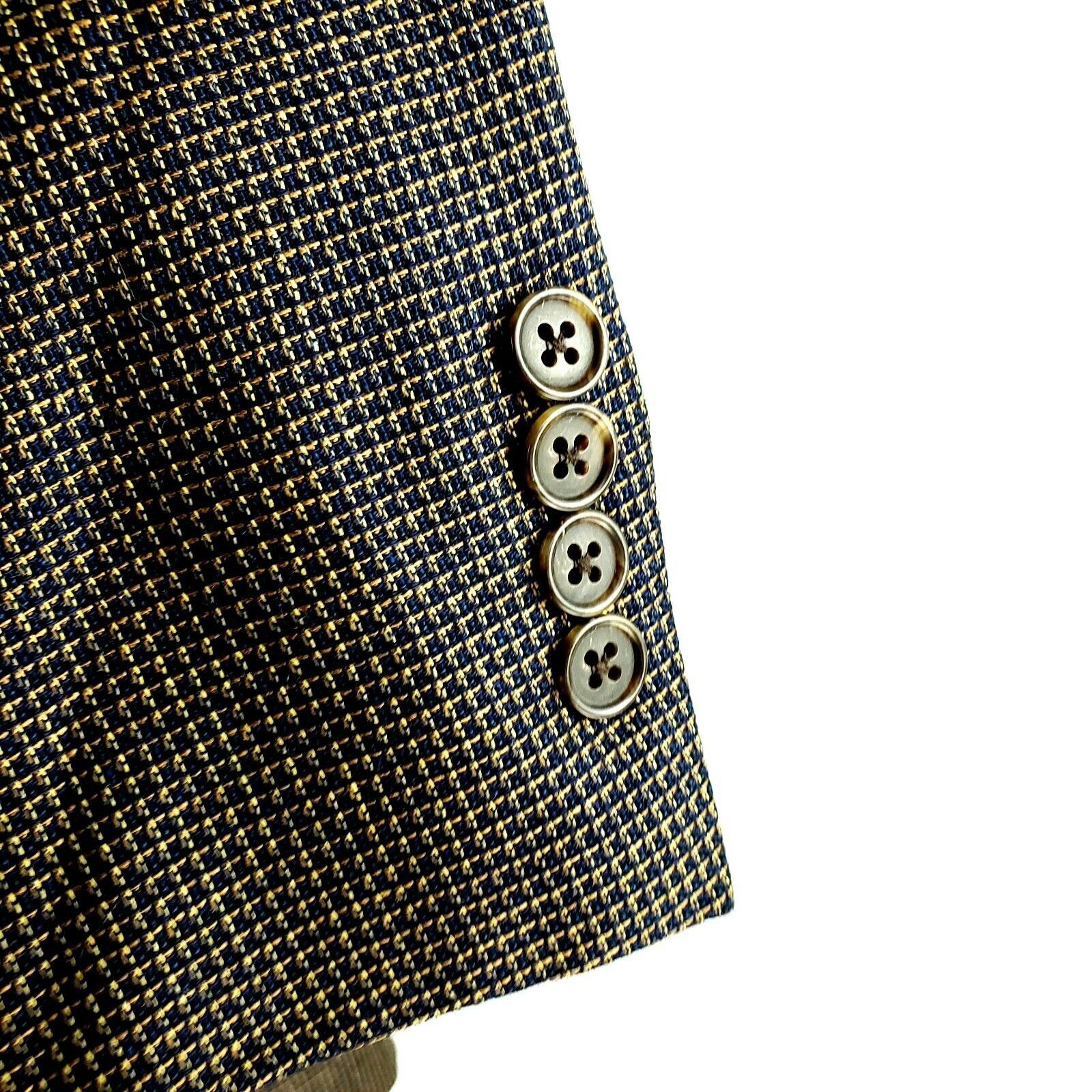 Hart Schaffner Marx Hart Schaffner Marx Gold Trumpeter Wool 2 Button Blazer 42L Size 42L - 4 Thumbnail