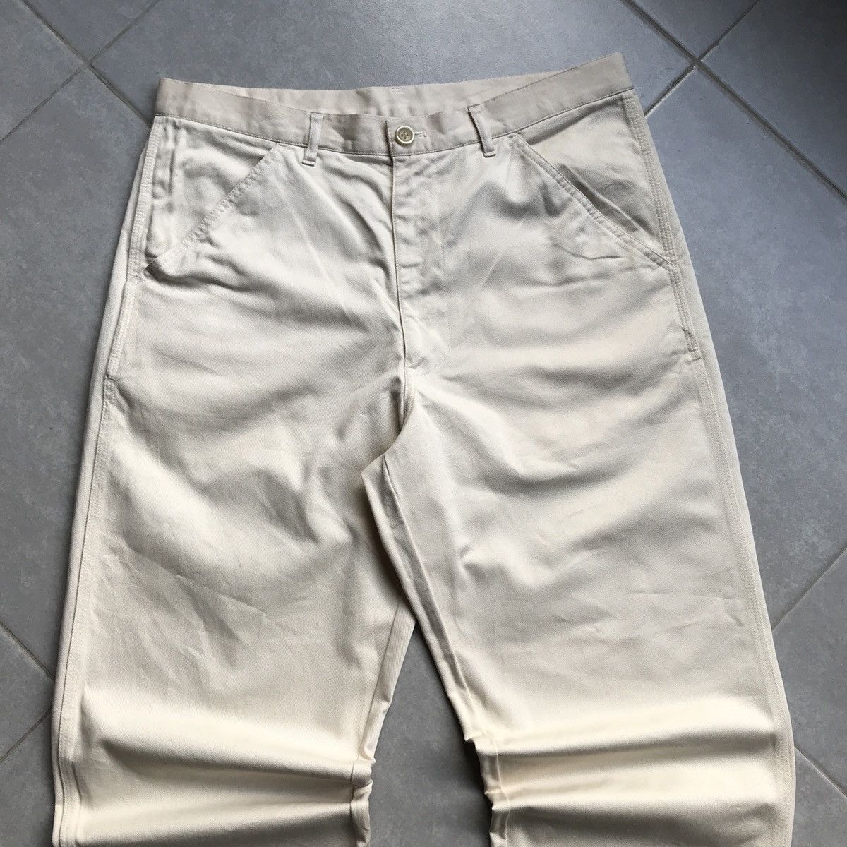 Comme des Garcons SHIRT Comme des Garcons SHIRT beige trouser Size US 34 / EU 50 - 1 Thumbnail