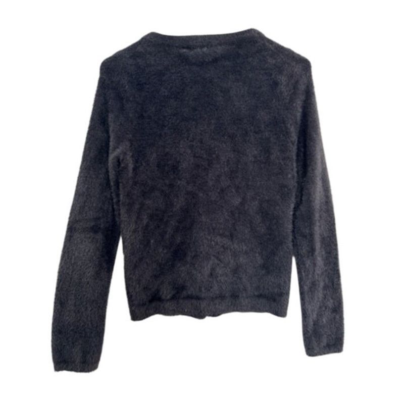 Madewell Madewell Hewitt Fuzzy Cardigan Sweater button down Black Size S / US 4 / IT 40 - 6 Thumbnail