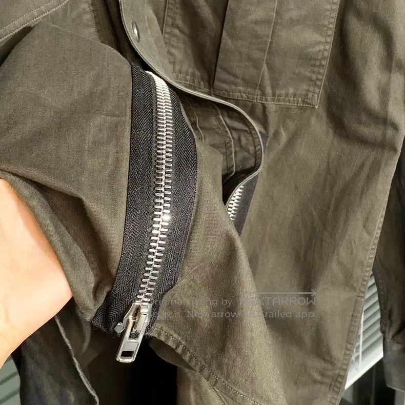 Givenchy Givenchy size 39 Military Green Denim Shirt Jacket Size US S / EU 44-46 / 1 - 4 Thumbnail