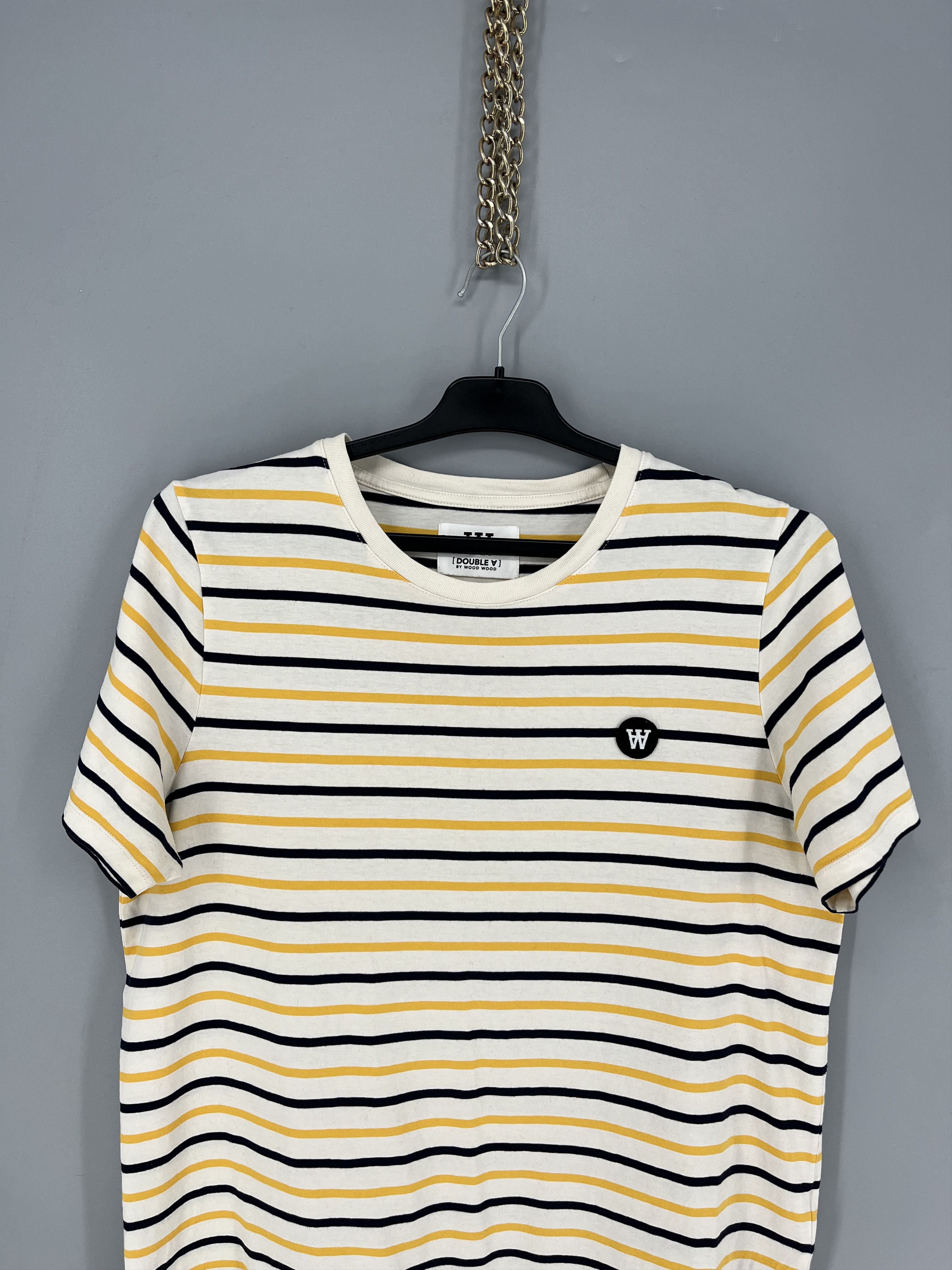 Wood Wood Wood Wood Mia Stripe T-shirt off-white/yellow stripes Size L / US 10 / IT 46 - 6 Thumbnail