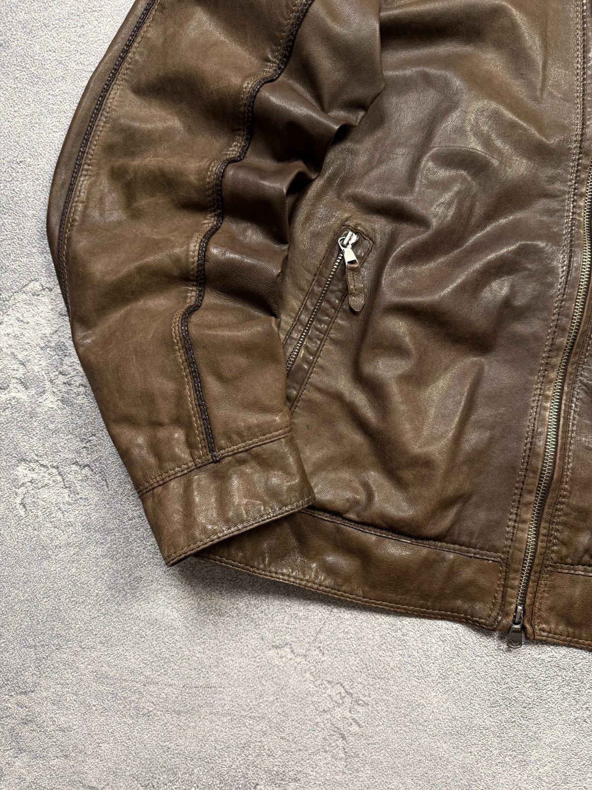 Gimo's Gimos Pelle Leather Bomber Jacket Japanse Style Size US L / EU 52-54 / 3 - 3 Thumbnail