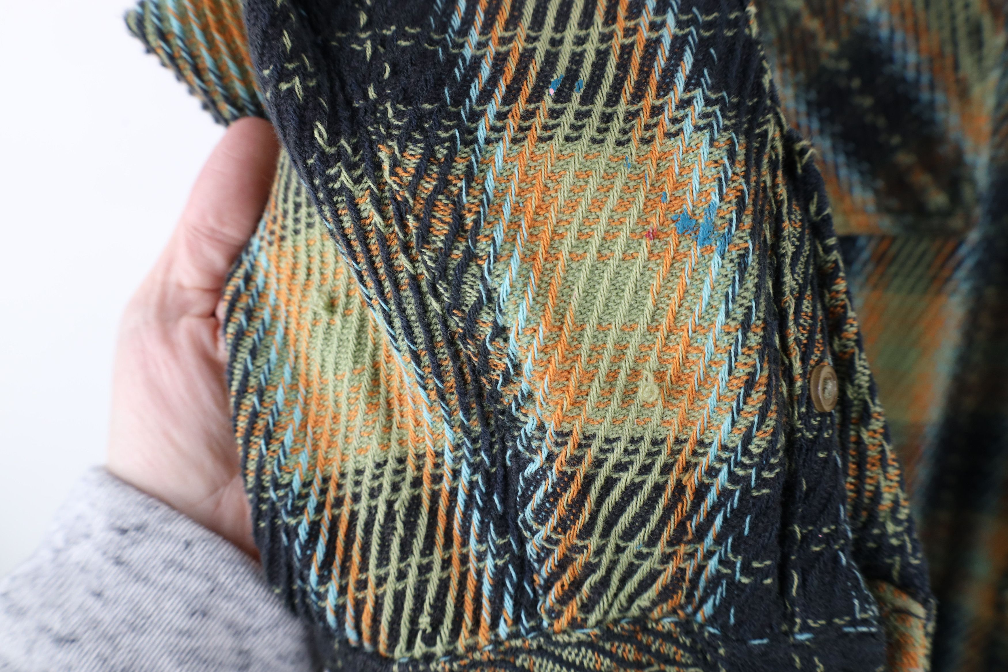 Vintage Vintage 90s Streetwear Heavy Ribbed Flannel Button Shirt Size US L / EU 52-54 / 3 - 5 Thumbnail
