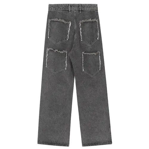 Vintage Lightning Splicing Baggy Jeans Size US 33 - 2 Thumbnail