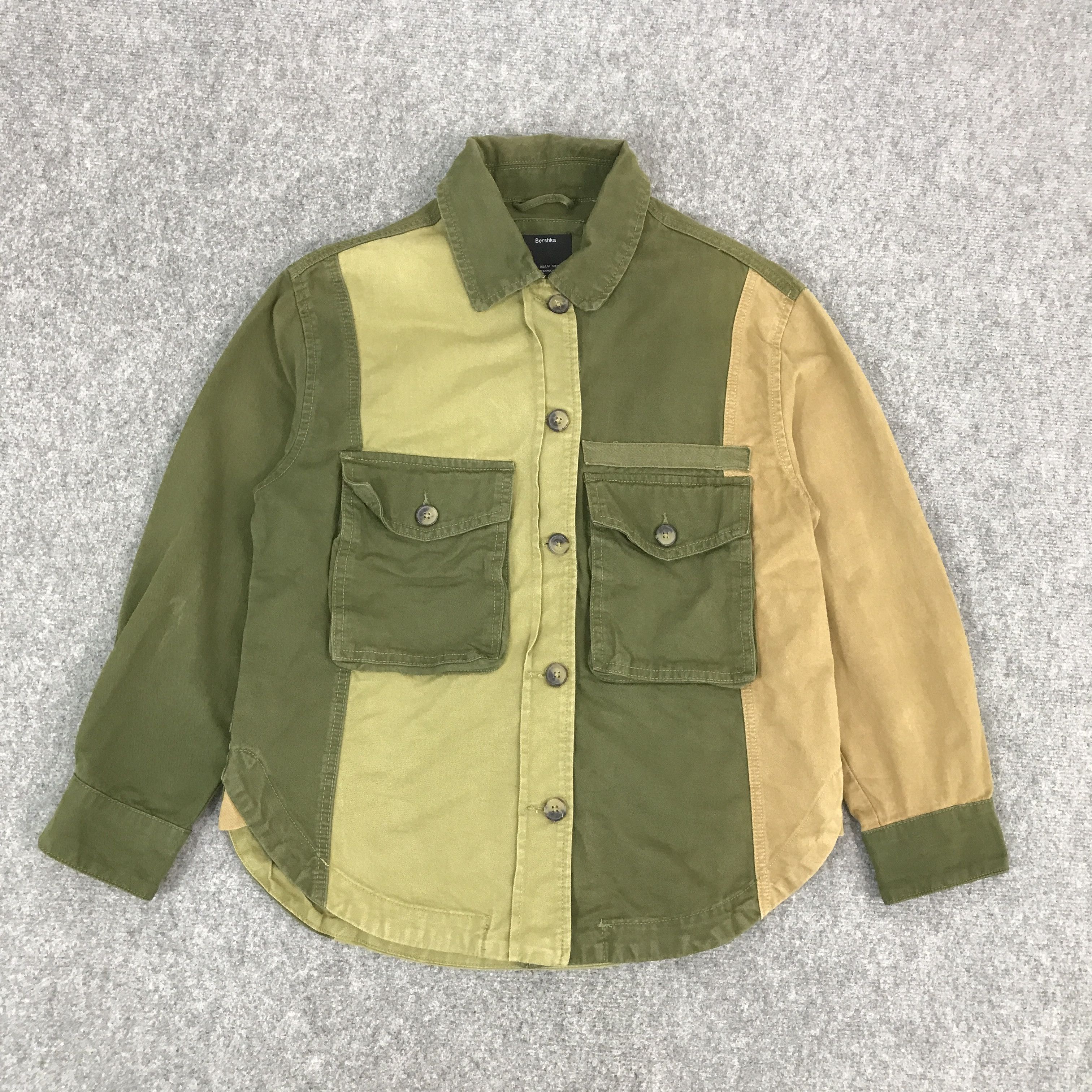 Bershka × Designer × Japanese Brand JAPAN BERSHKA PATCHWORK DESIGN BUTTON UP JACKET Size US M / EU 48-50 / 2 - 1 Thumbnail