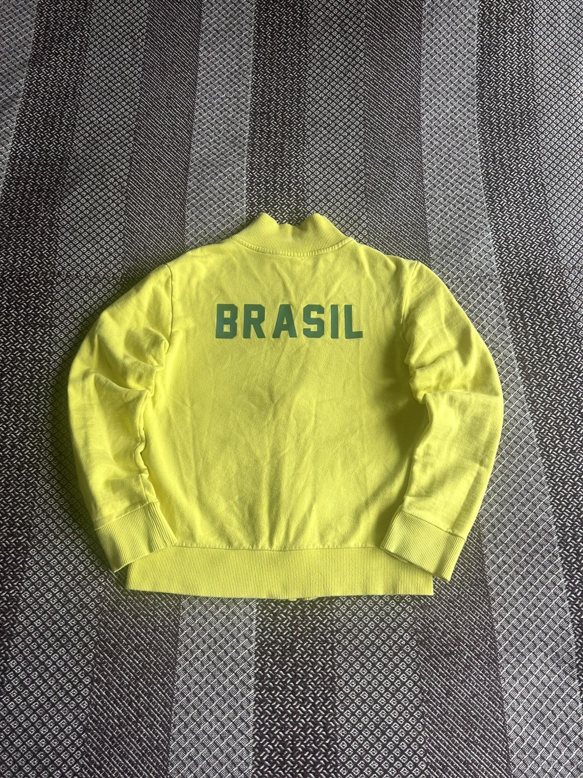 Japanese Brand × Vintage Vintage Y2K Brazil Zip Up Sweatshirt Soccer Style Size M Size M / US 6-8 / IT 42-44 - 1 Thumbnail