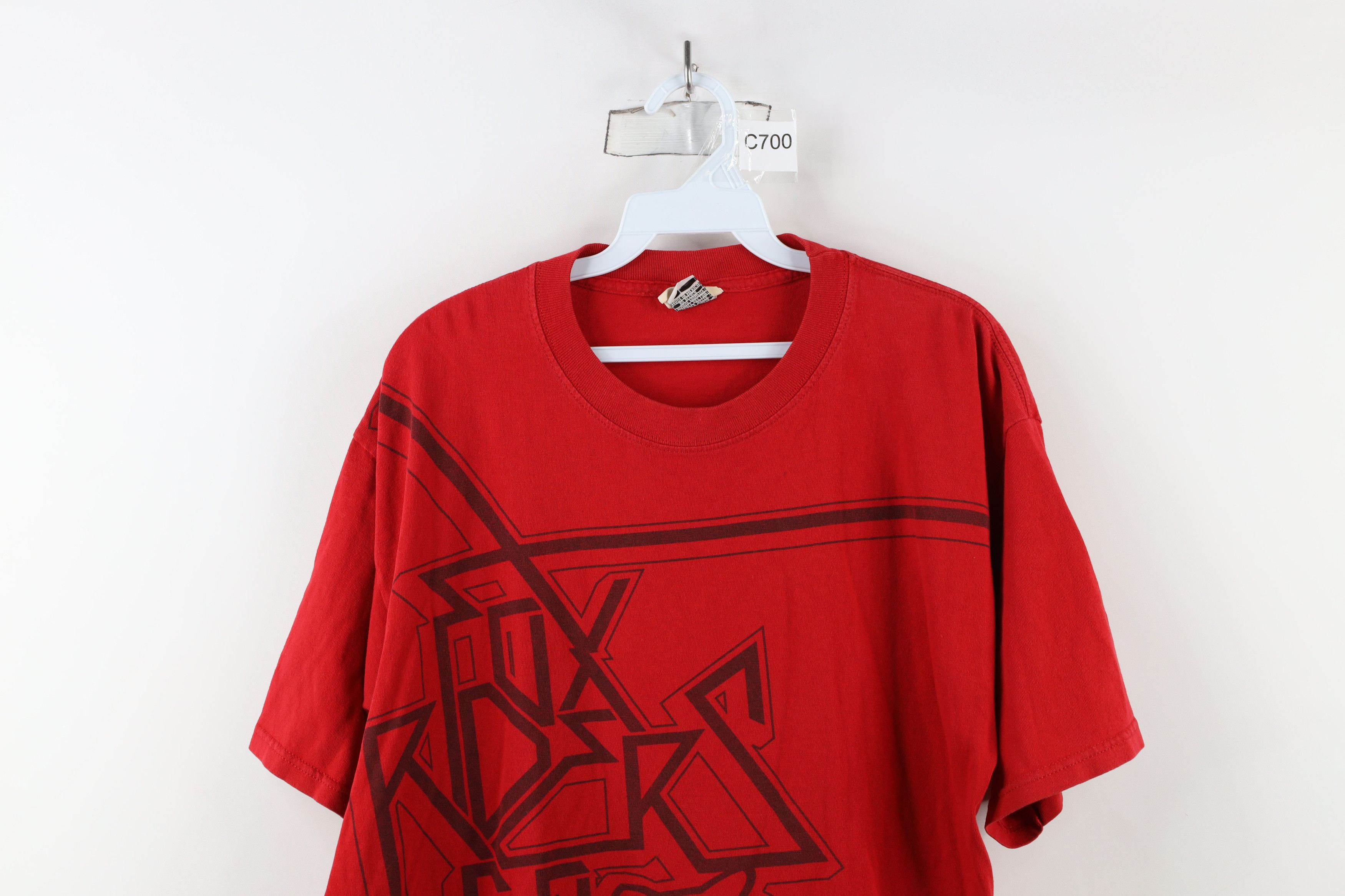 Fox Racing × Vintage Vintage 90s Fox Racing Spell Out Big Logo T-Shirt Red Size US L / EU 52-54 / 3 - 2 Thumbnail