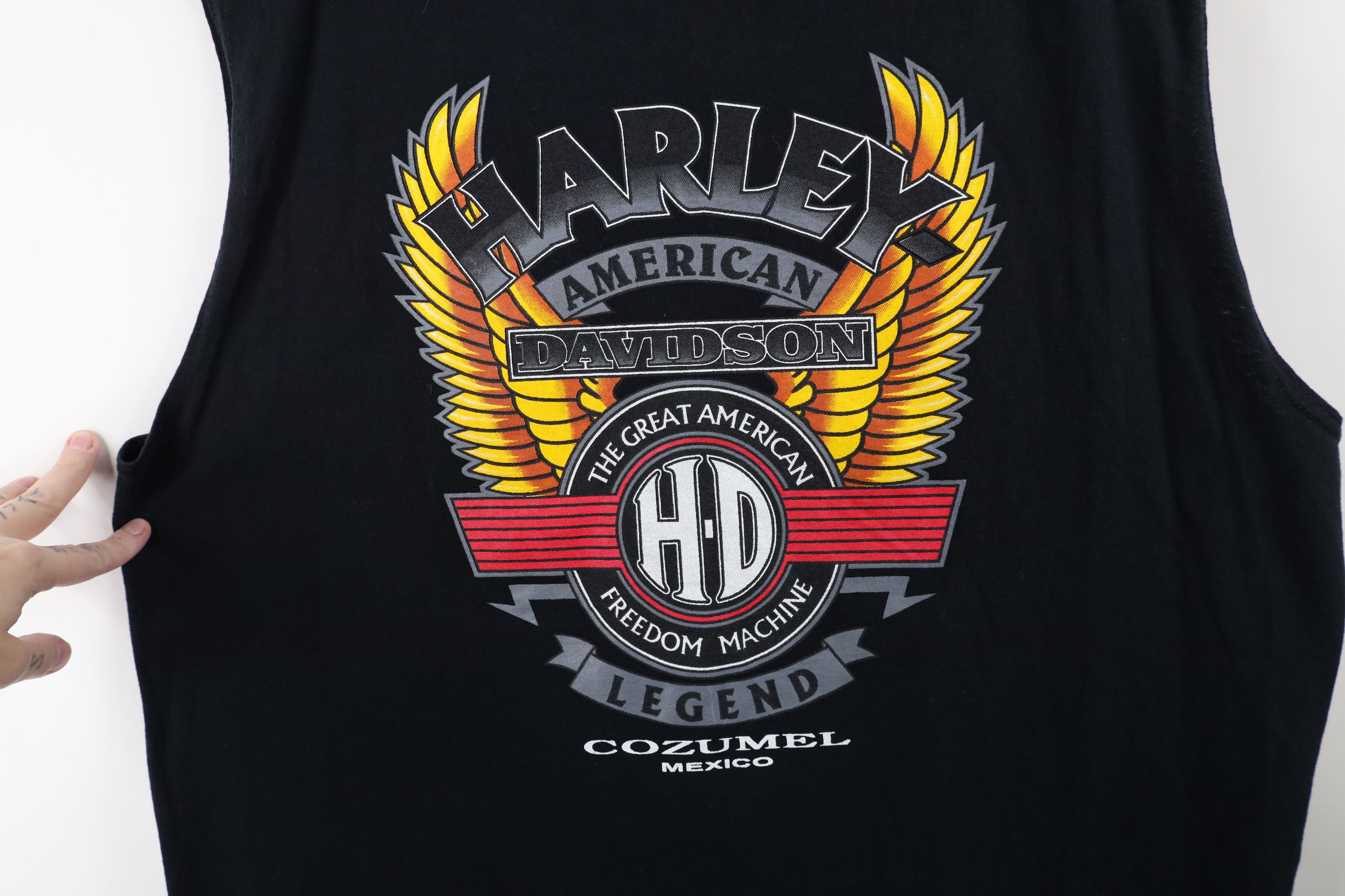 Harley Davidson Vintage Y2K Harley Davidson Eagle Wings Muscle T-Shirt Size US XL / EU 56 / 4 - 11 Thumbnail