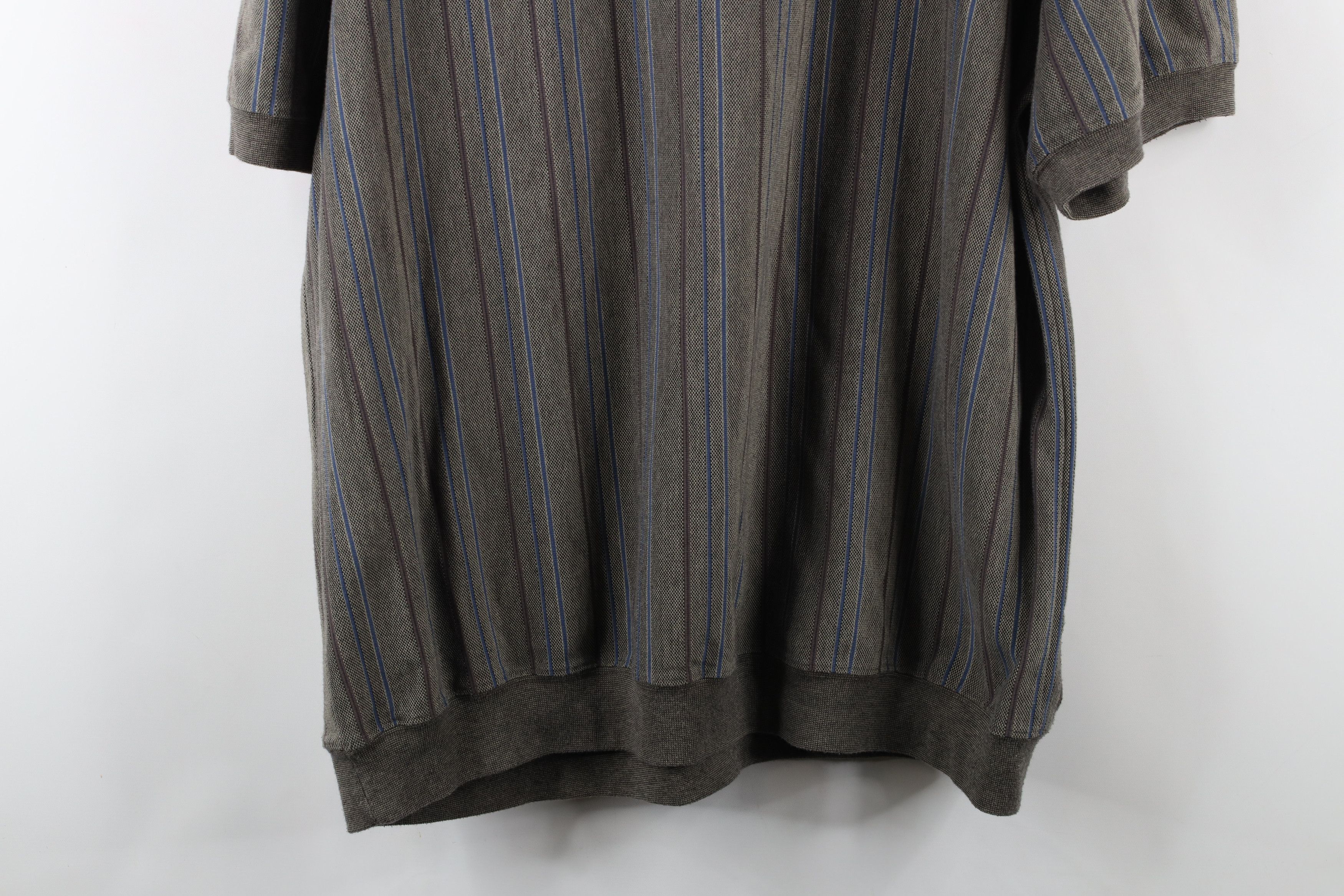 Vintage Vintage 90s Streetwear Striped Collared Pullover Polo Shirt Size US XXL / EU 58 / 5 - 13 Thumbnail