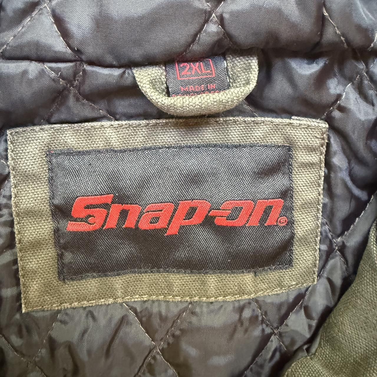 Other Vintage Snap On Jacket Mens Pockets Lined Canvas Bomber Size US XXL / EU 58 / 5 - 2 Thumbnail