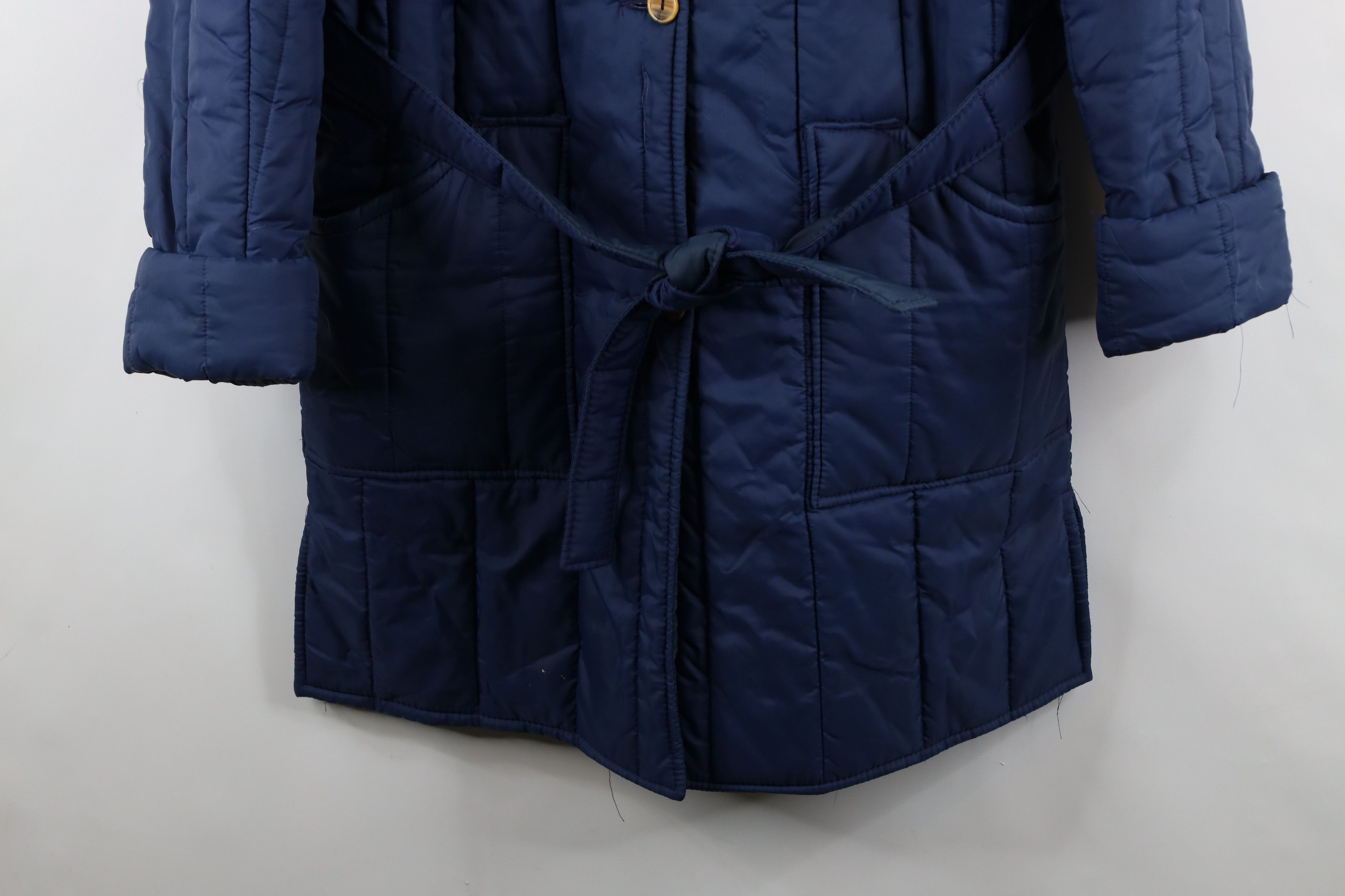 Vintage Vintage 70s Streetwear Cuffed Quilted Puffer Trench Coat USA Size XL / US 12-14 / IT 48-50 - 4 Thumbnail