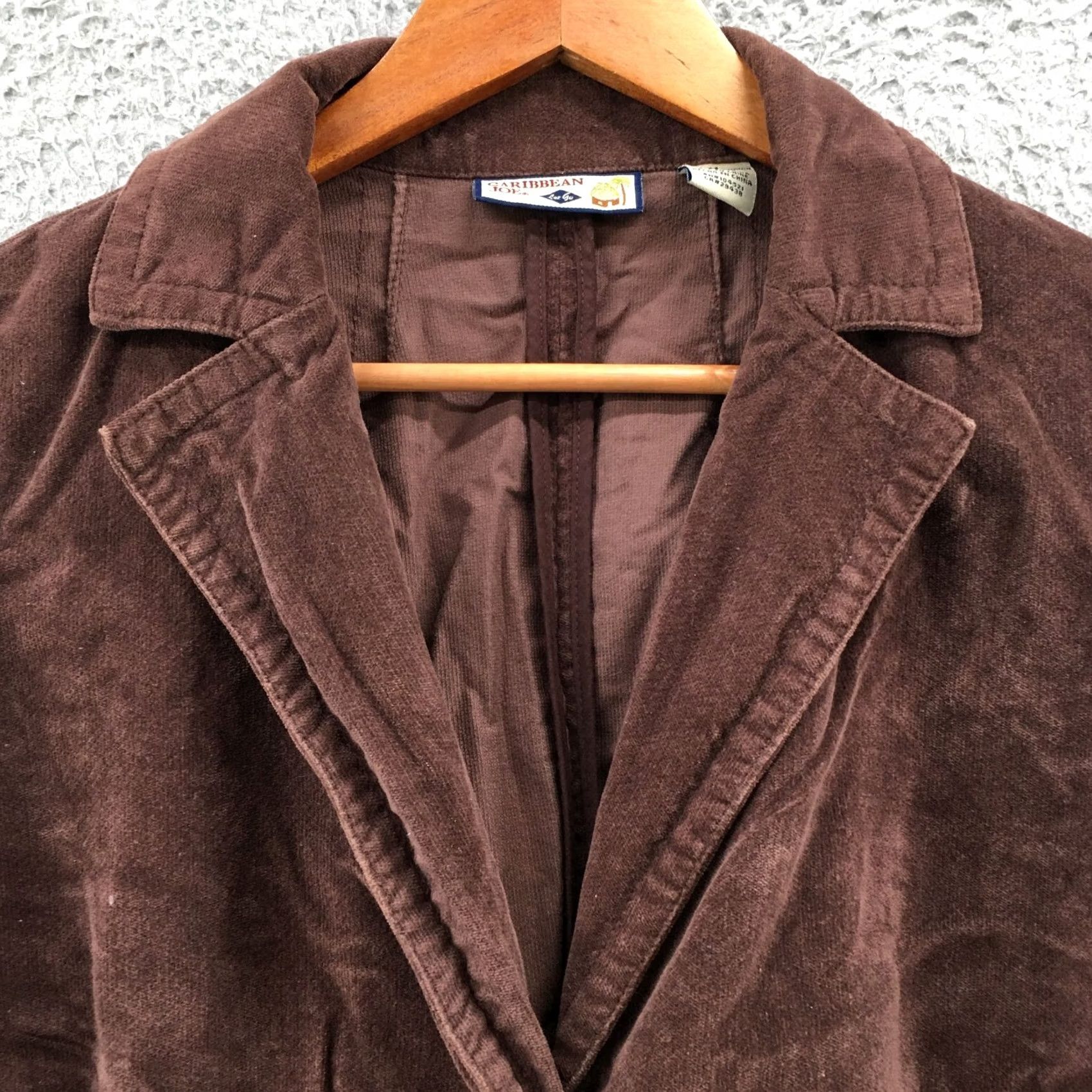 Vintage Caribbean Joe Jacket Womens M Brown Longsleeve Blazer Notched Collar Embroidered Size M / US 6-8 / IT 42-44 - 3 Thumbnail