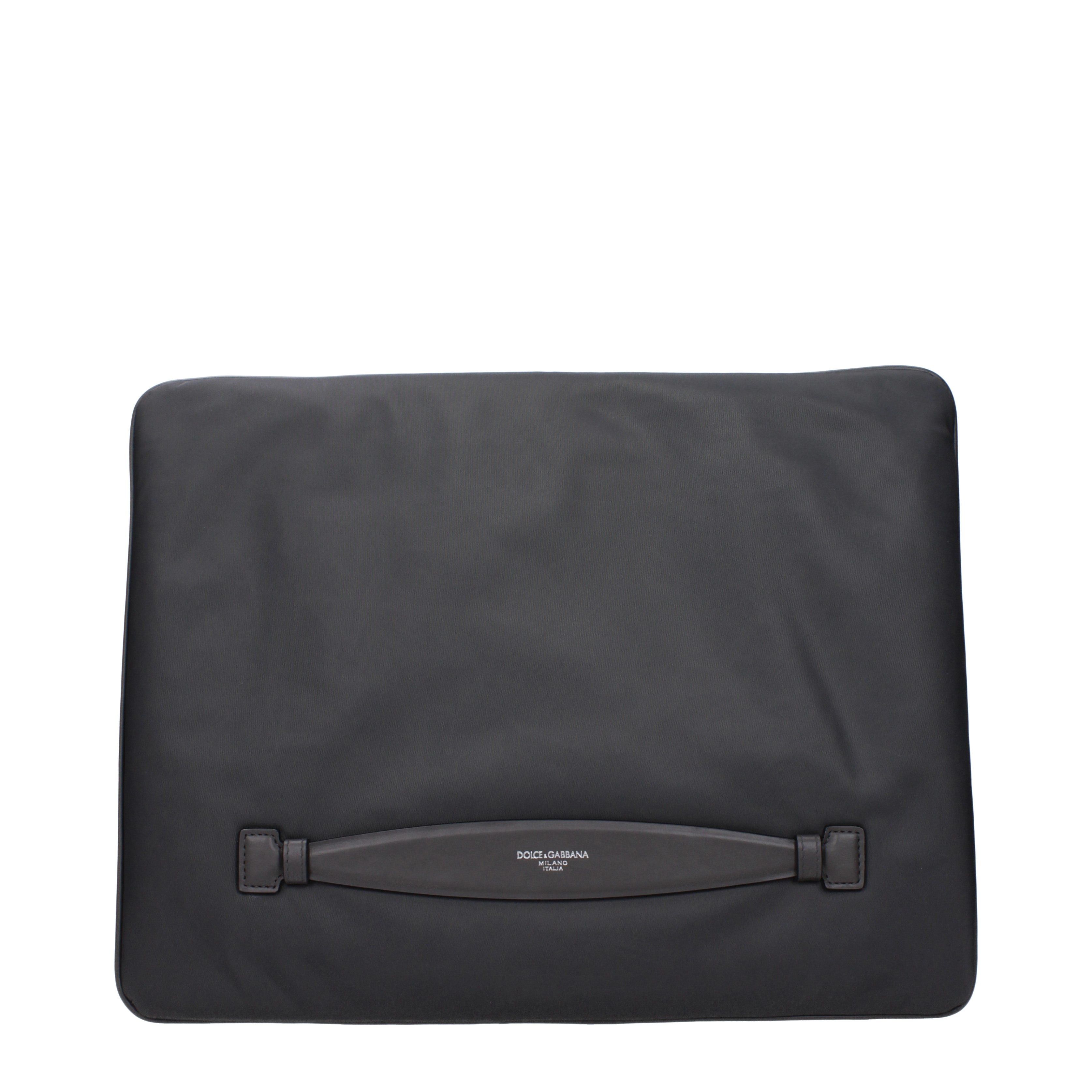 Dolce & Gabbana Dolce&Gabbana Clutches Men Fabric Gray Size ONE SIZE - 1 Thumbnail