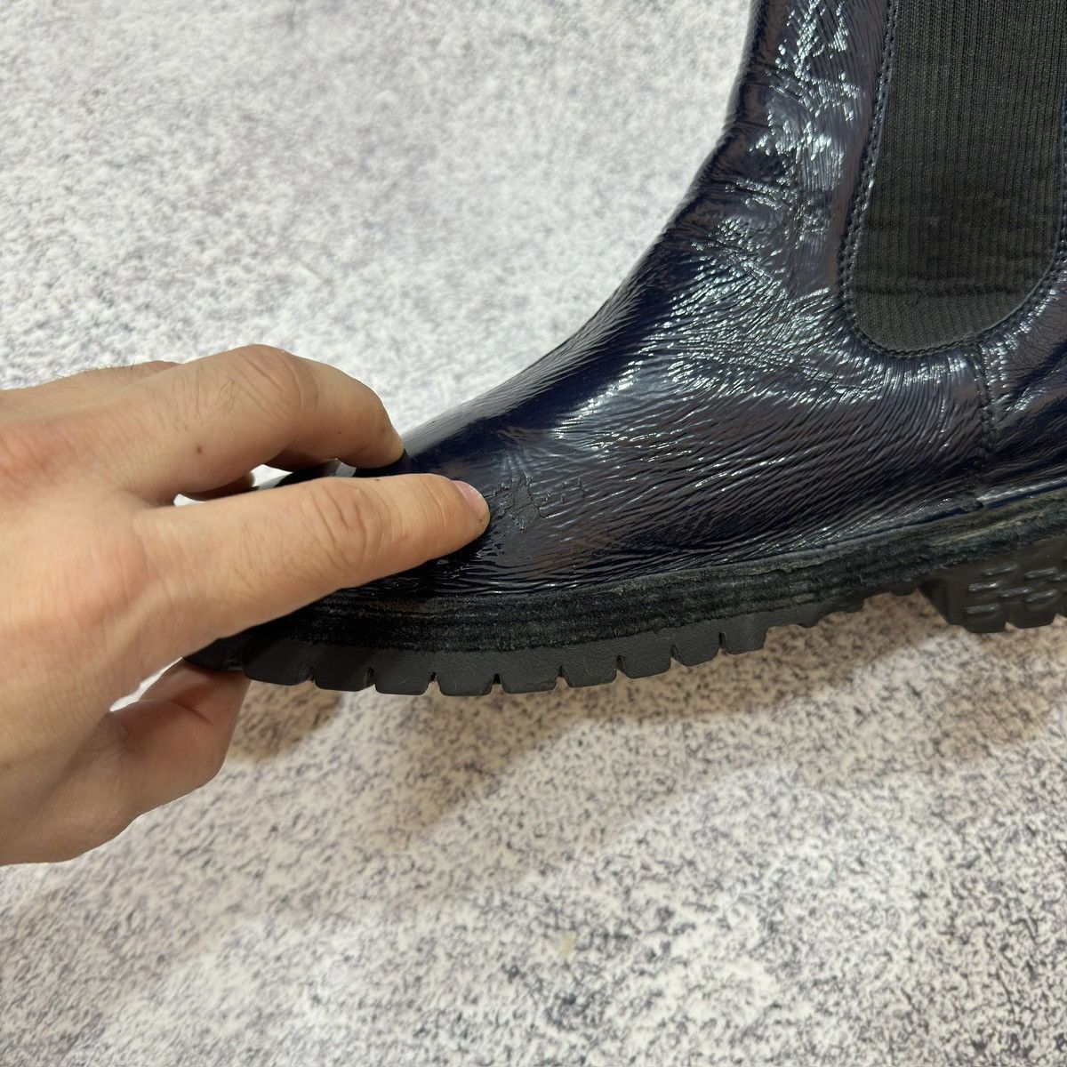 Designer × Handmade × MoMA Moma Mens Chelsea Boots Patent Leather US8 UK7 26cm Size US 8 / EU 41 - 7 Thumbnail